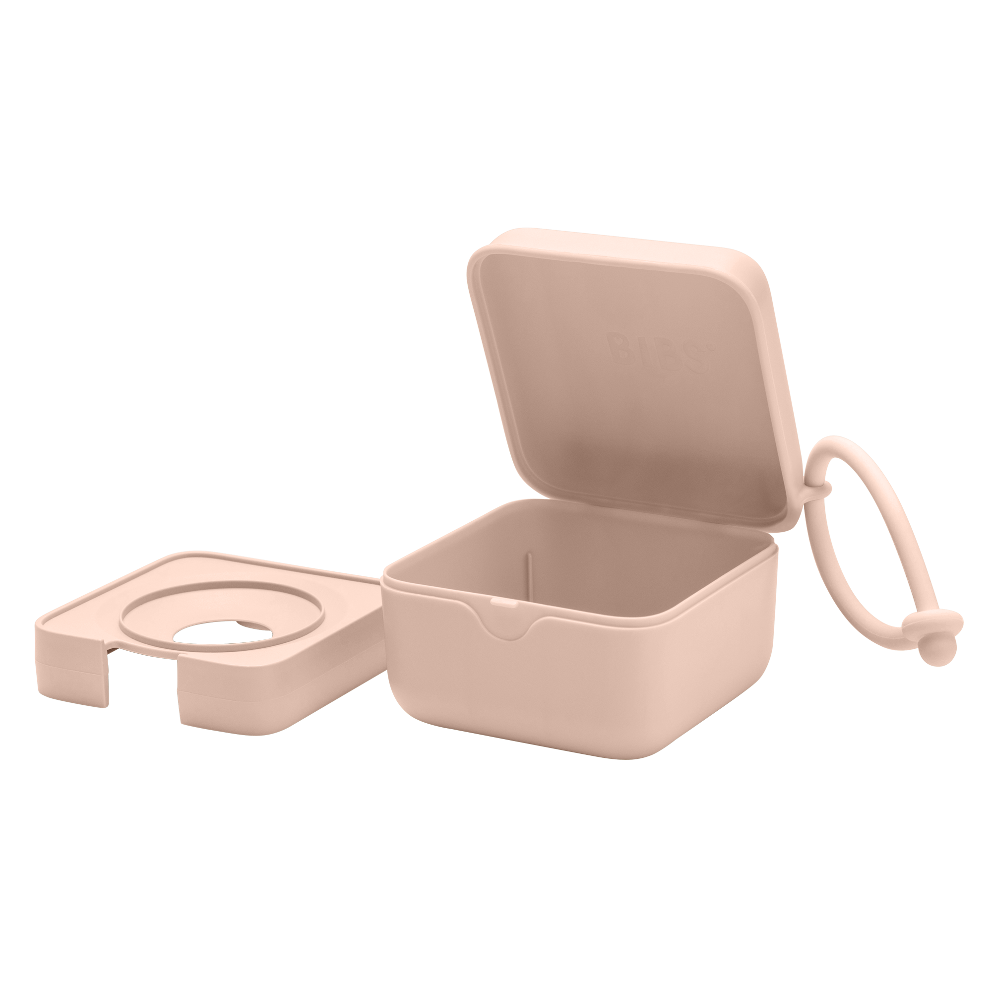 BIBS cumitartó és részei púderrózsaszín színben - környezetbarát alapanyagból - pippadu