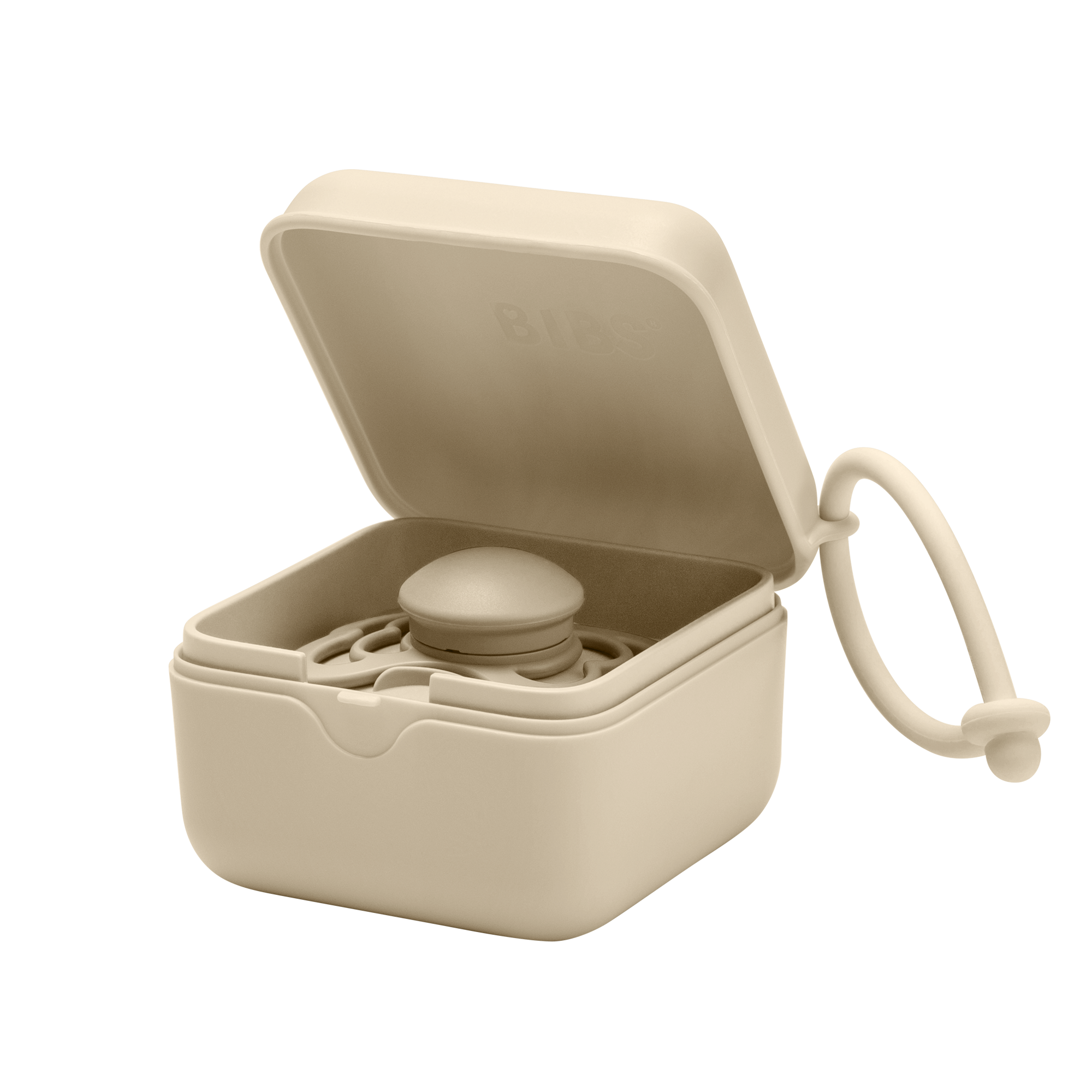 BIBS cumitartó, amiben akár 3 BIBS cumi is belefér - vanília - pippadu