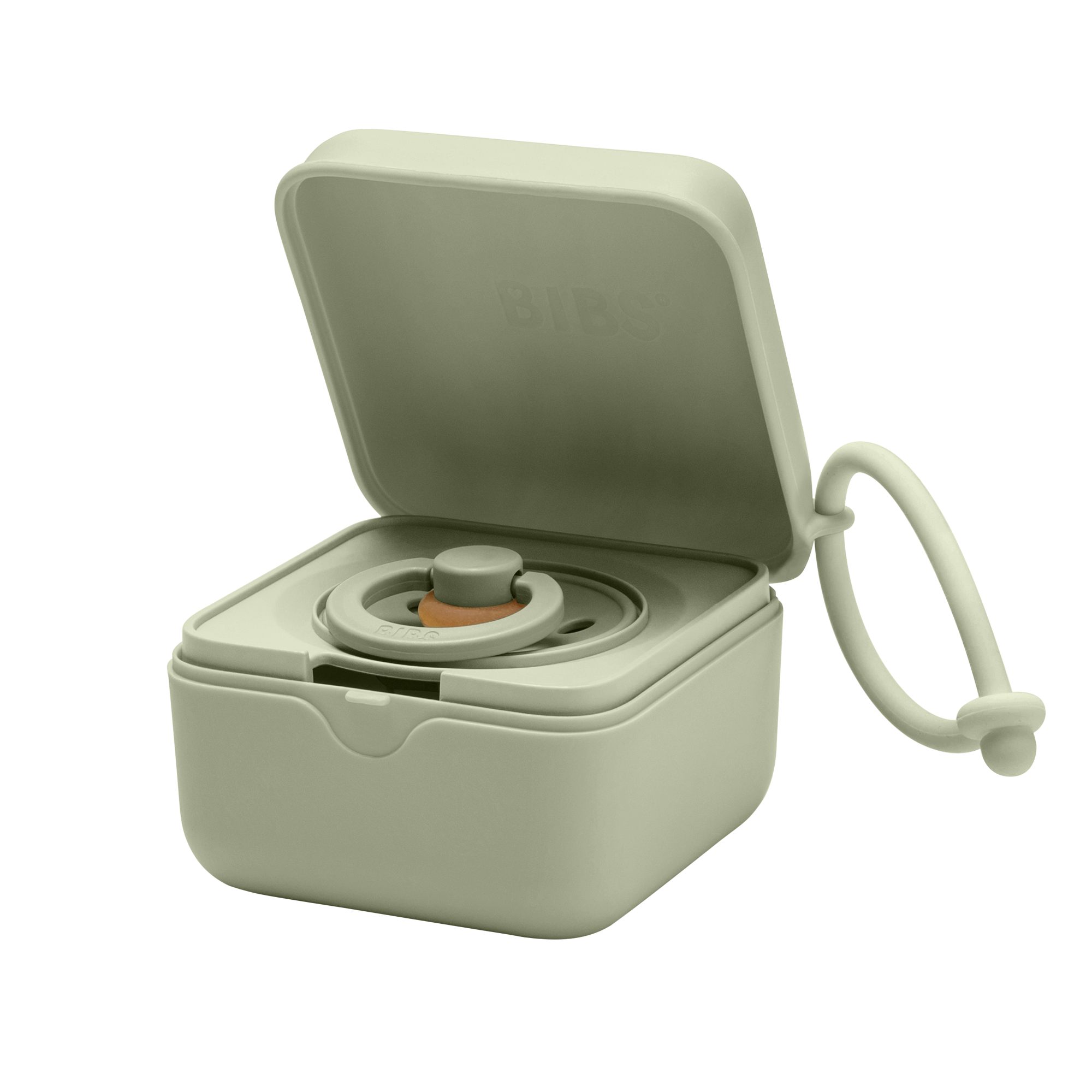 BIBS cumitartó, amiben akár 3 BIBS cumi is belefér - zsálya - pippadu