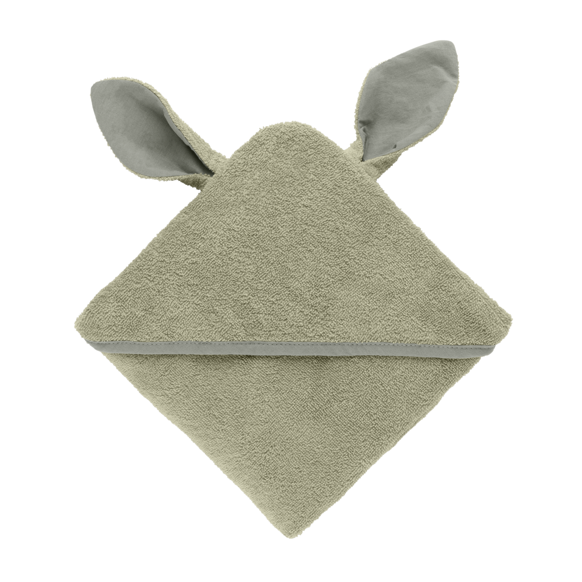 BIBS kapucnis törülköző babának zsálya színben a pippadu polcain