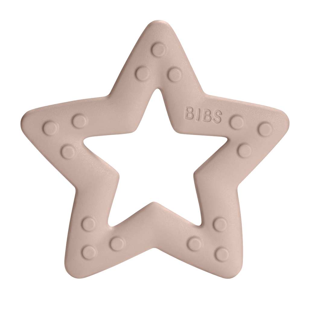 BIBS rágóka - csillag - púderrózsaszín színben - Pippadu