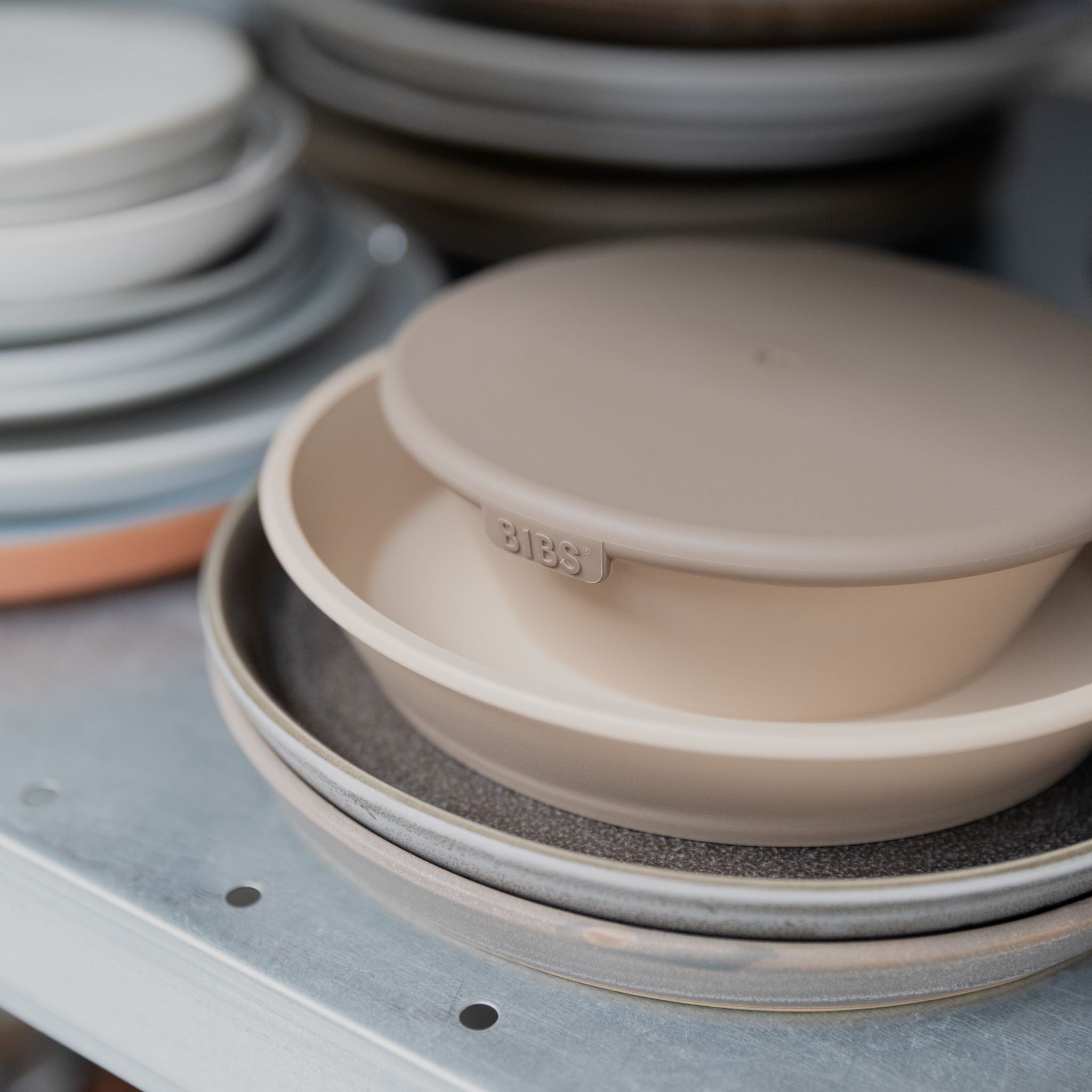 Pippadu - BIBS étkészlet gyerekeknek - tányér szett delfin színben