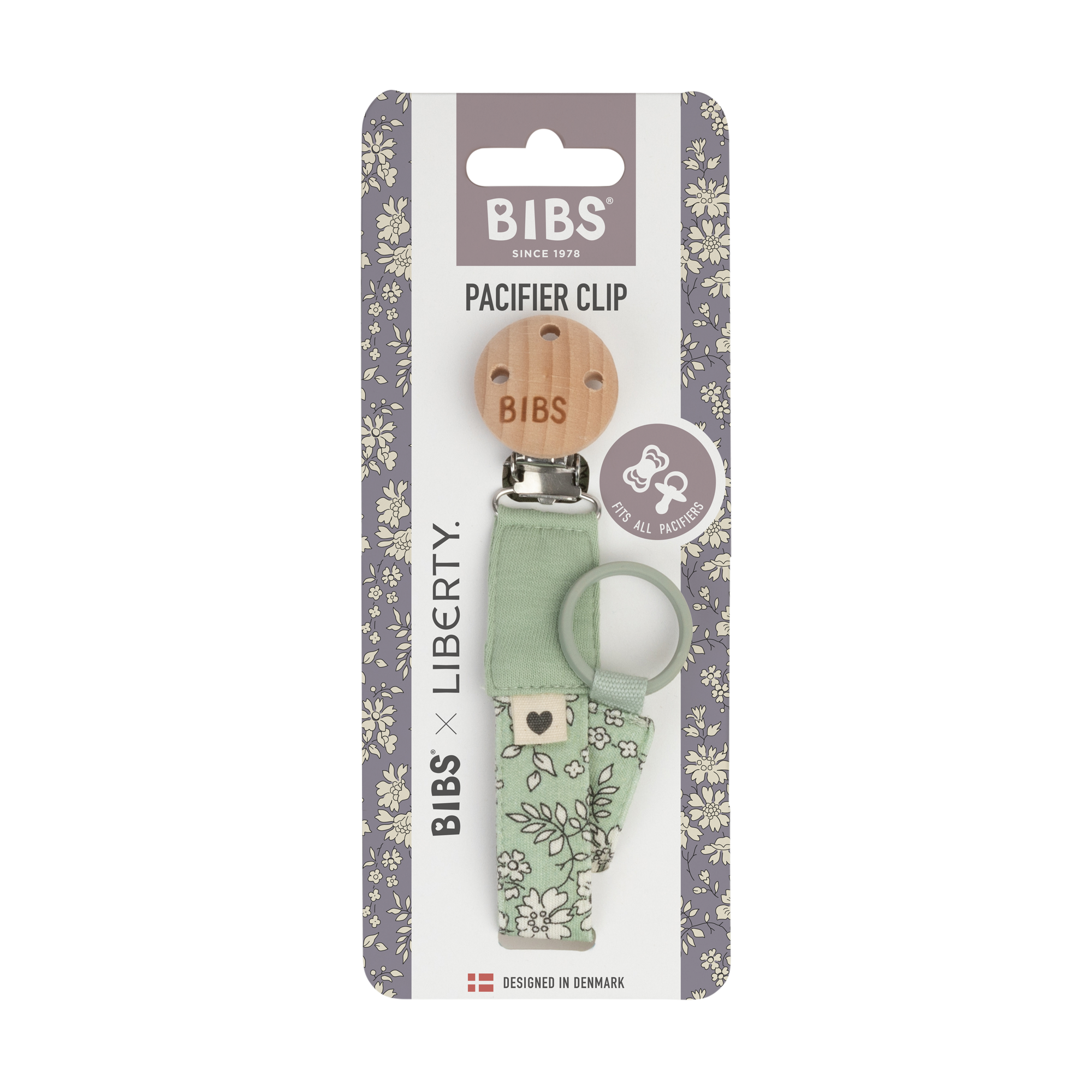 BIBS×Liberty cumilánc Capel - zsálya színben egyedi csomagolásban - pippadu