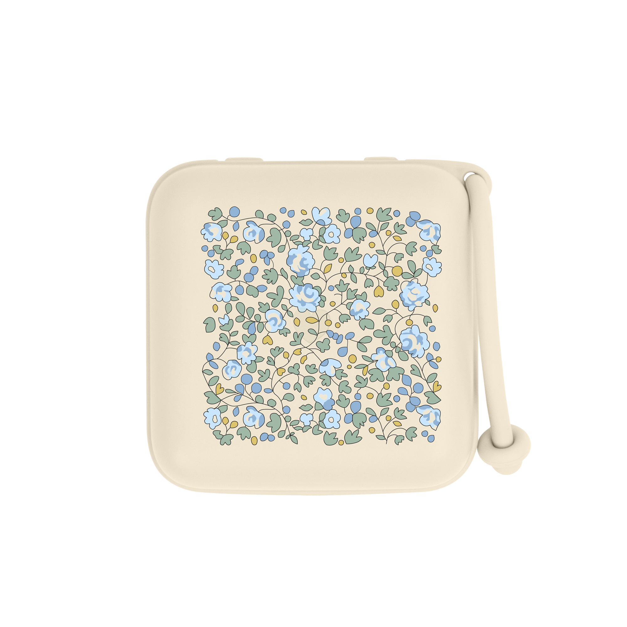 BIBS és Liberty kollekciós cumitartó Eloise virágmintával krémfehér színben - pippadu