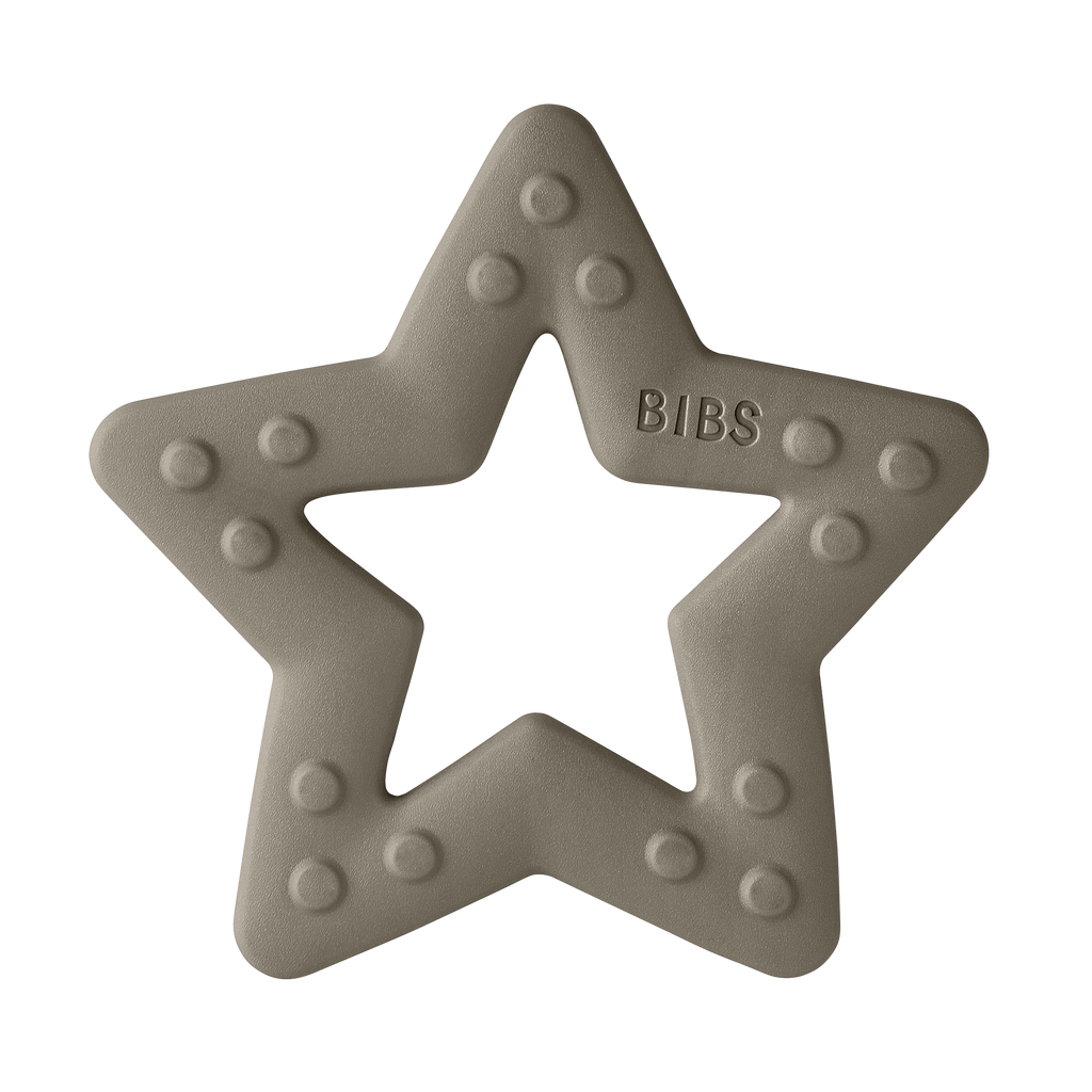 Csillag alakú BIBS rágóka tölgy színben a pippadu honlapján