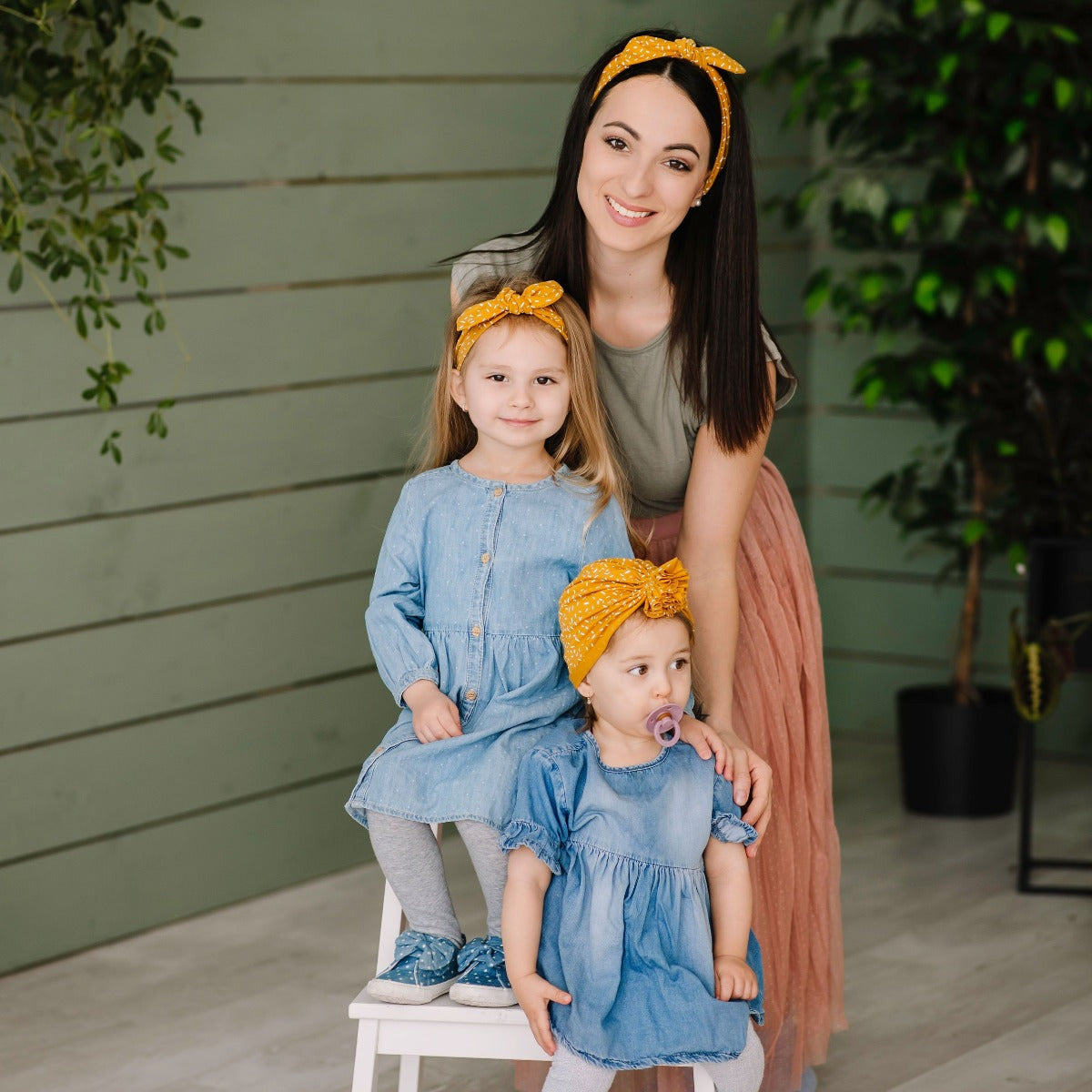 Turbánka és dupla hajpánt - választható színekben - Pippadu