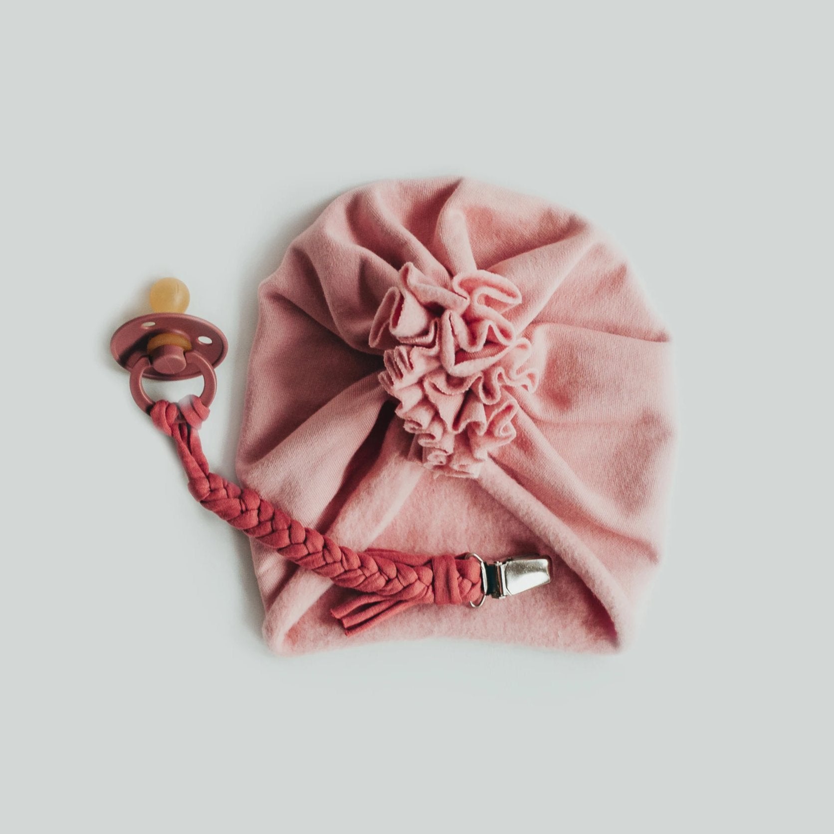 Púderrózsaszín turbánka ajándékcsomag - őszi-téli - Pippadu