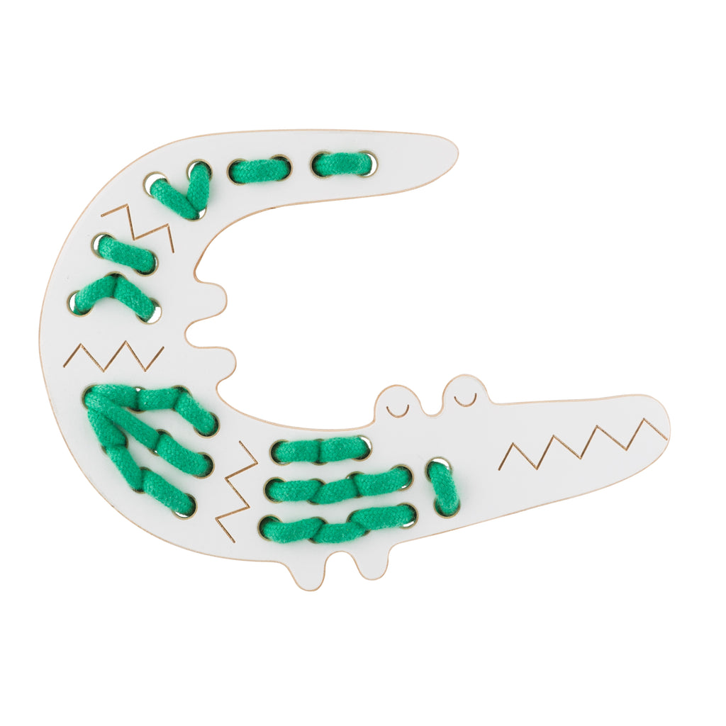 Készségfejlesztő fűzős játék pippadu - krokodil forma