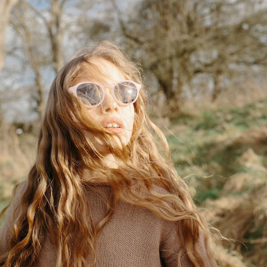 Leosun napszemüveg gyerekeknek tükrös rétegegl ellátott szemüveglencsével - rózsaszín szivárvány mintával - pippadu