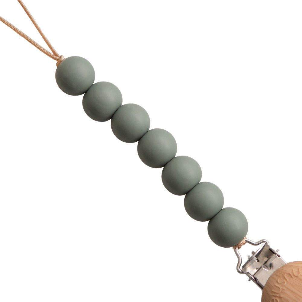 Kakukkfű szilikon gyöngyökkel készült cumilánc a mushie márkától - pippadu