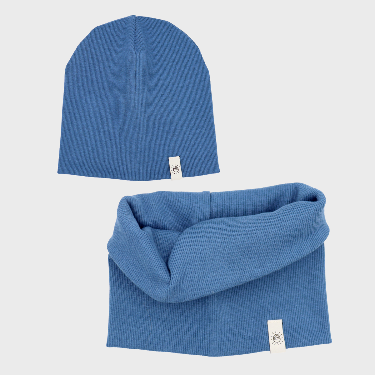 Beanie sapka-sál szett - indigó - Pippadu