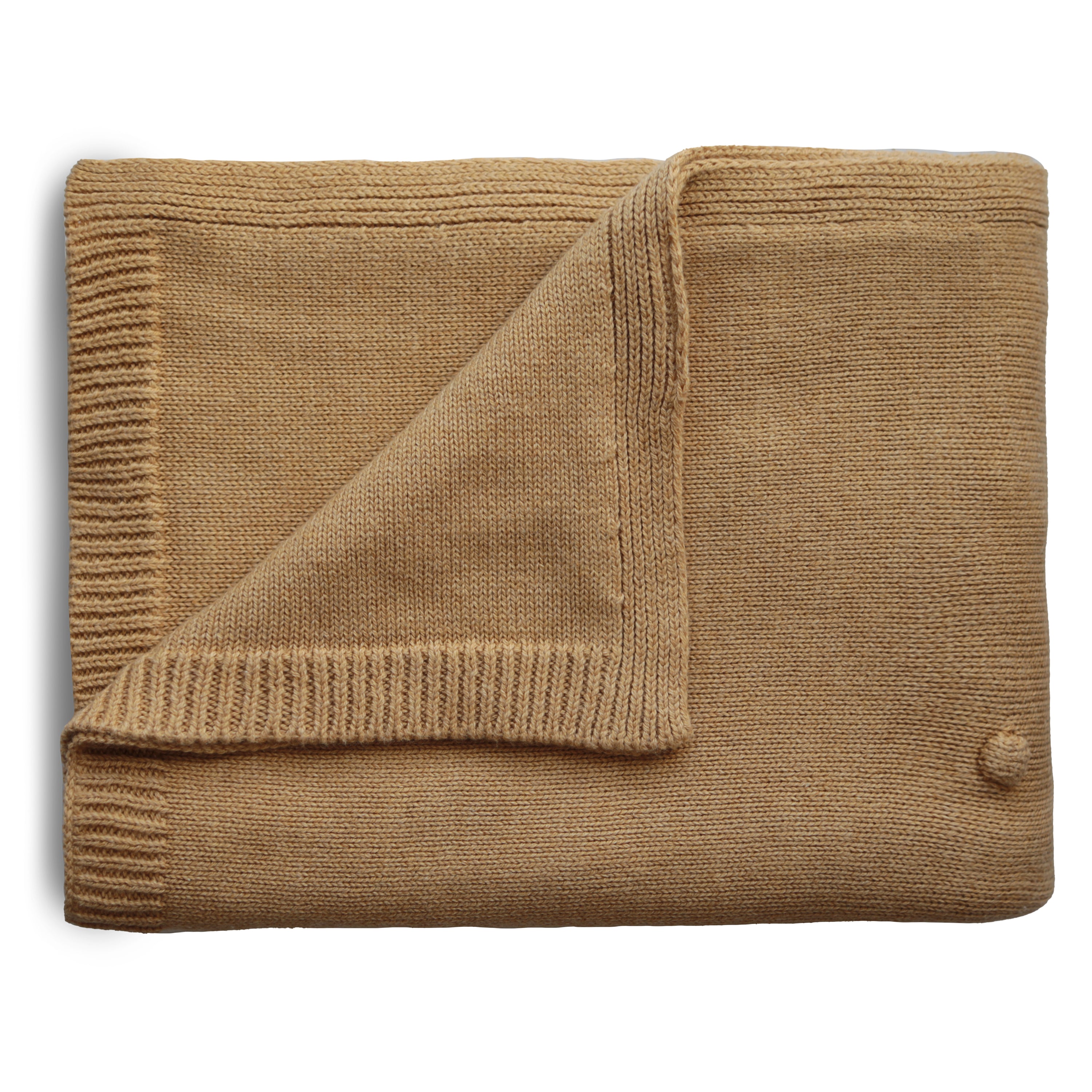 Kötött takaró - mustársárga pöttyös - pippadu