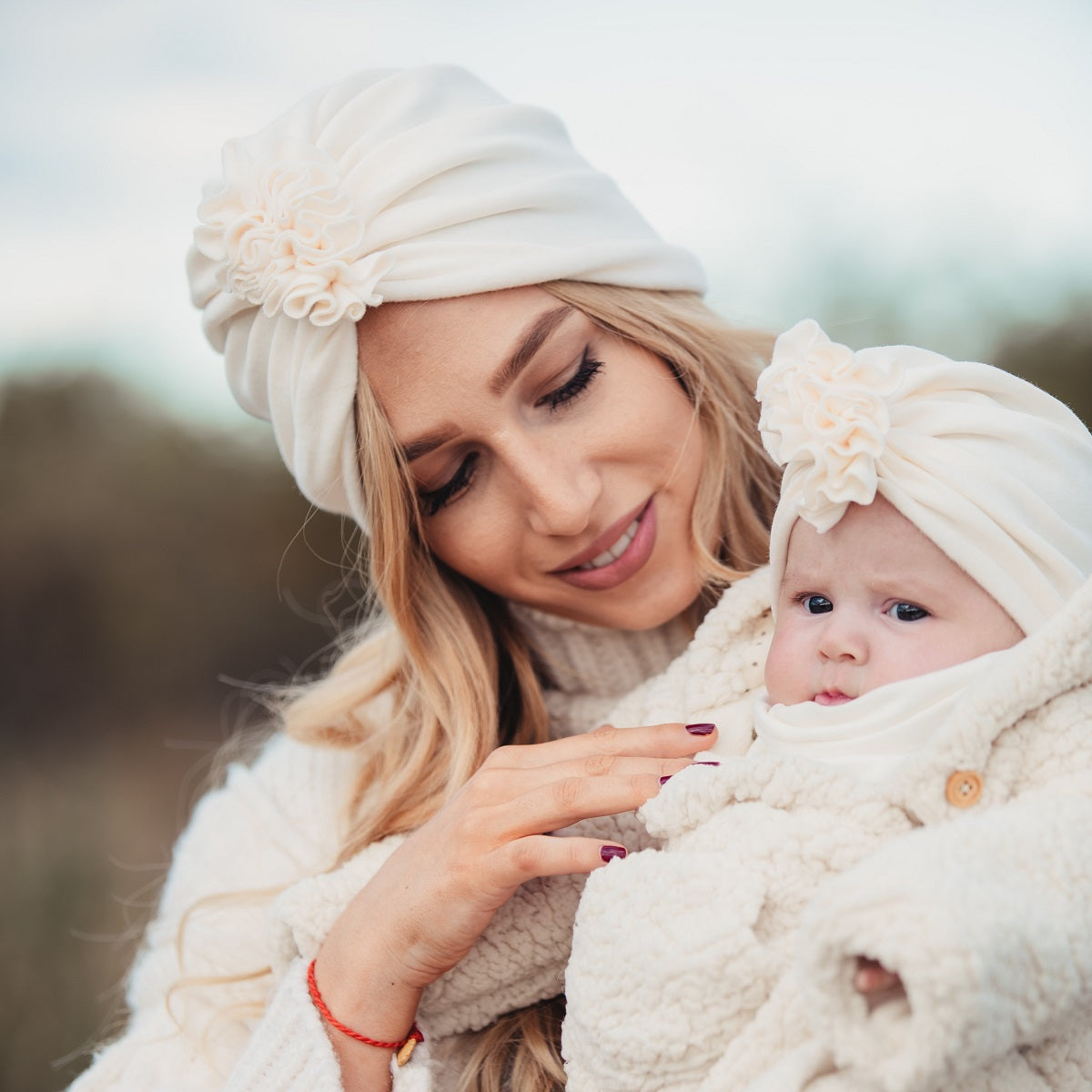 Turbánka - krémfehér - Pippadu