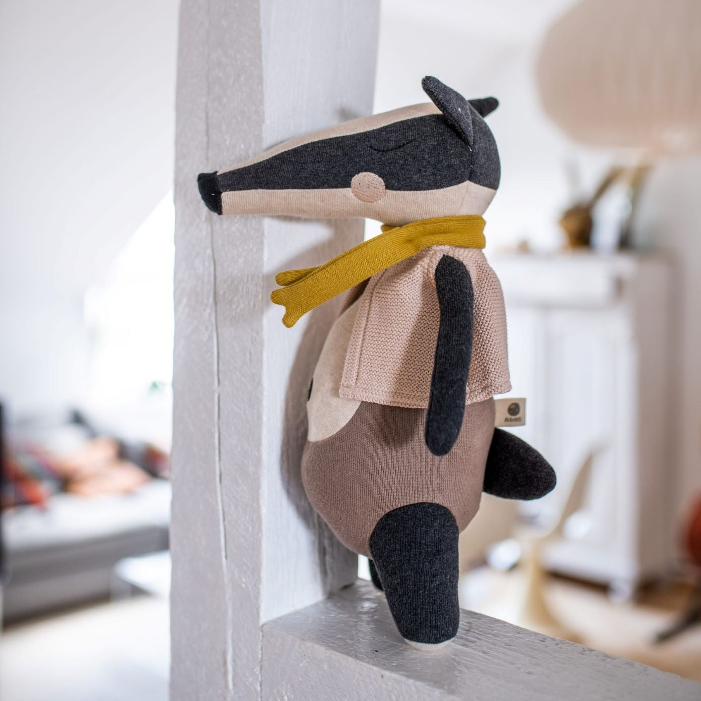 Puha plüss játék a pippadunál - Lou, a borz