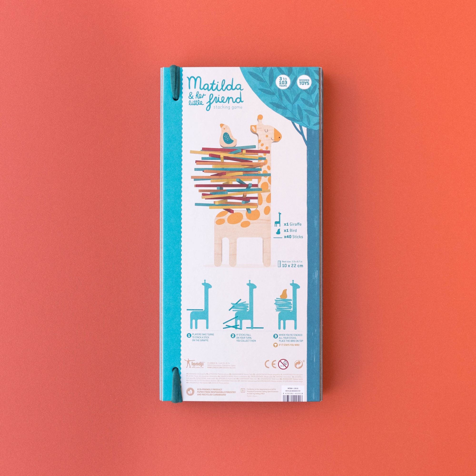 Matilda építő fajáték a pippadunál - zsiráf - fejlesztő játék - ügyességi gyerekjáték - pippadu