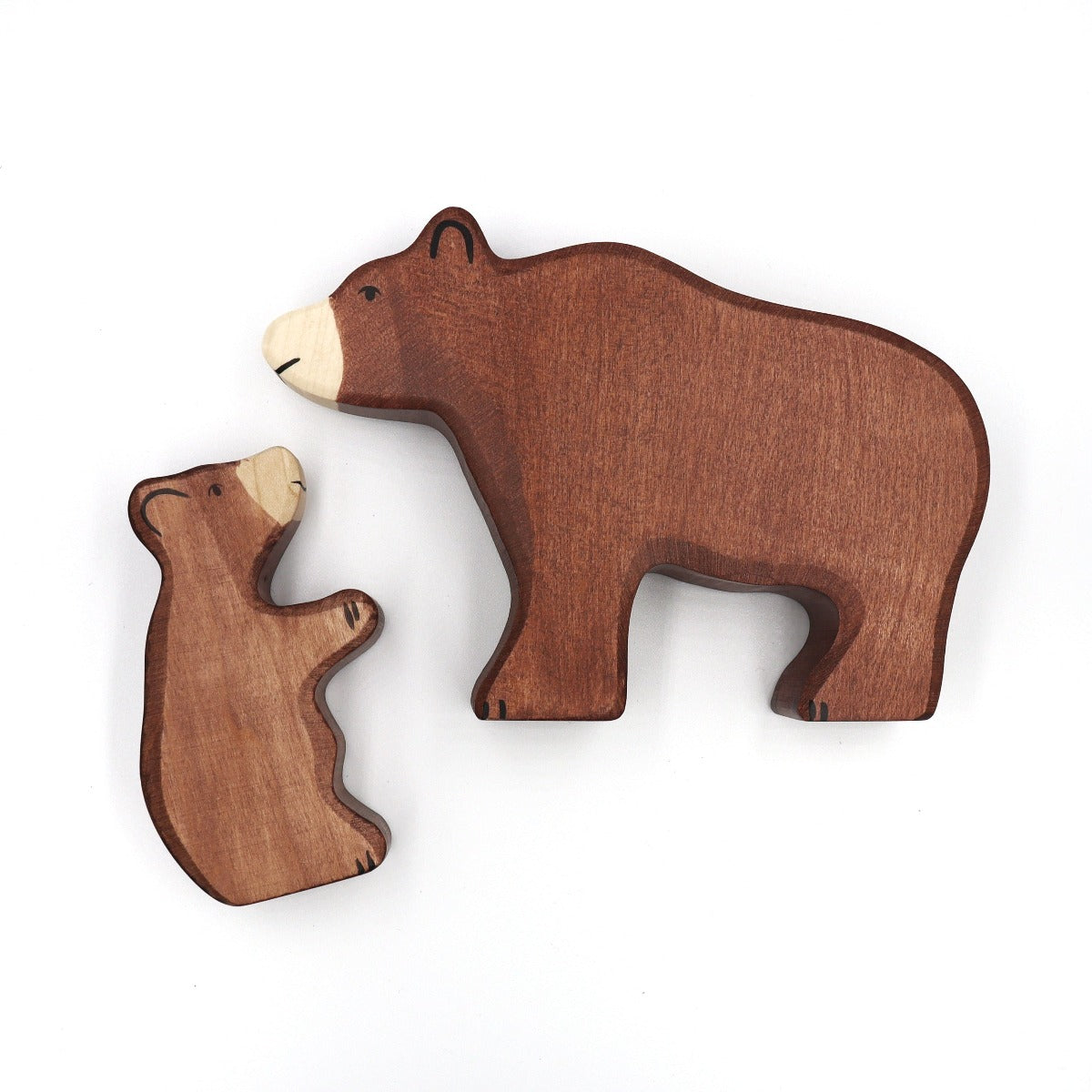 Nagy medve és medvebocs Holztiger fajátékok családban - Pippadu