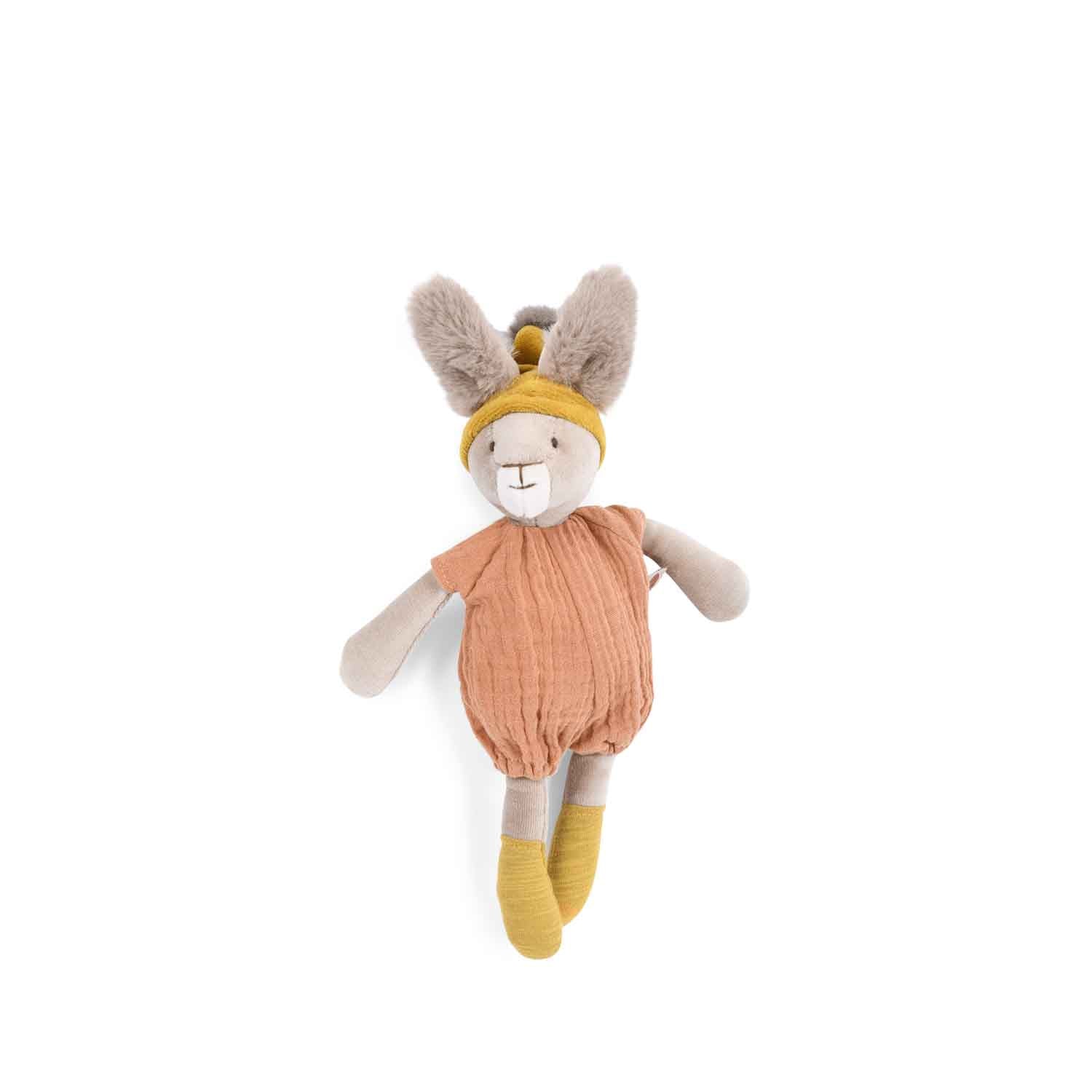 Plüss játék nyúl tégla színben - pippadu - Moulin Roty