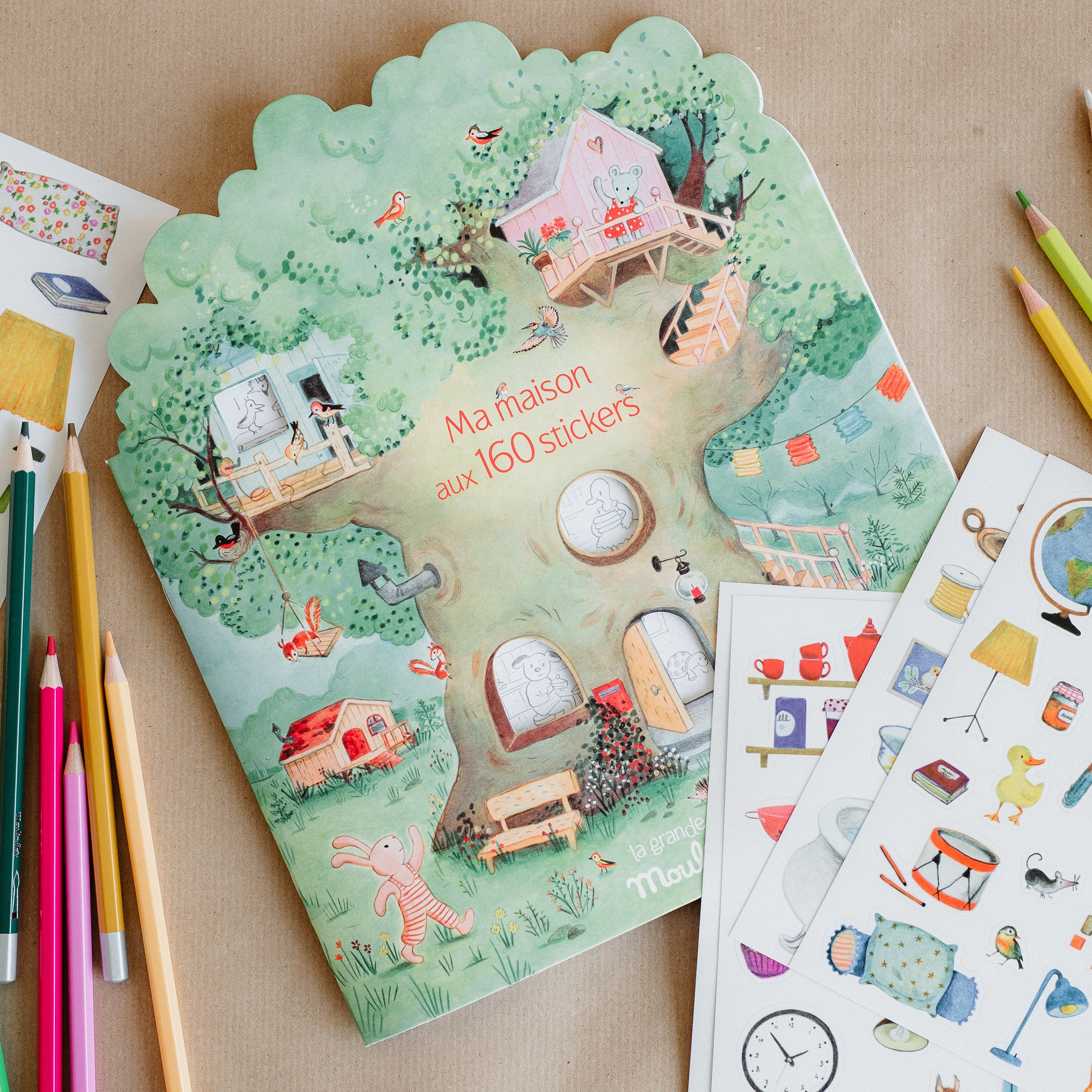 Moulin Roty Matricázó és színező album - Az én házam - gyerekeknek - pippadu