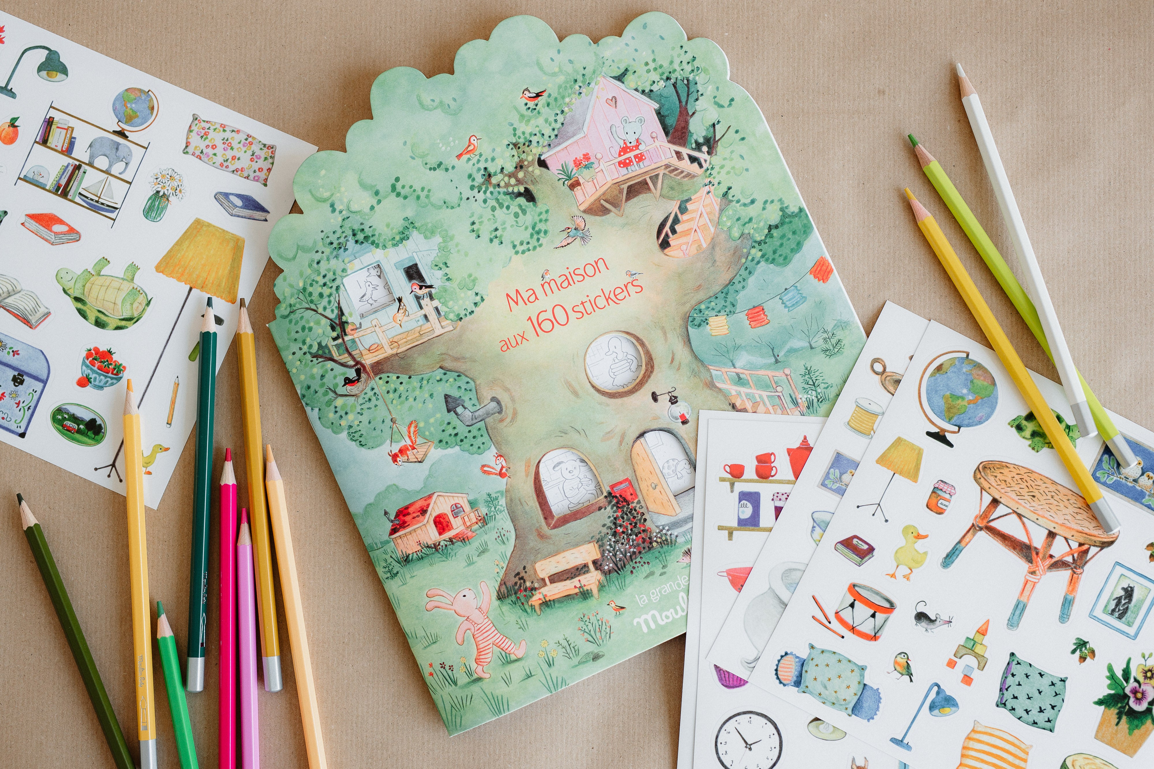 Moulin Roty Matricázó és színező album - Az én házam - gyerekeknek - pippadu