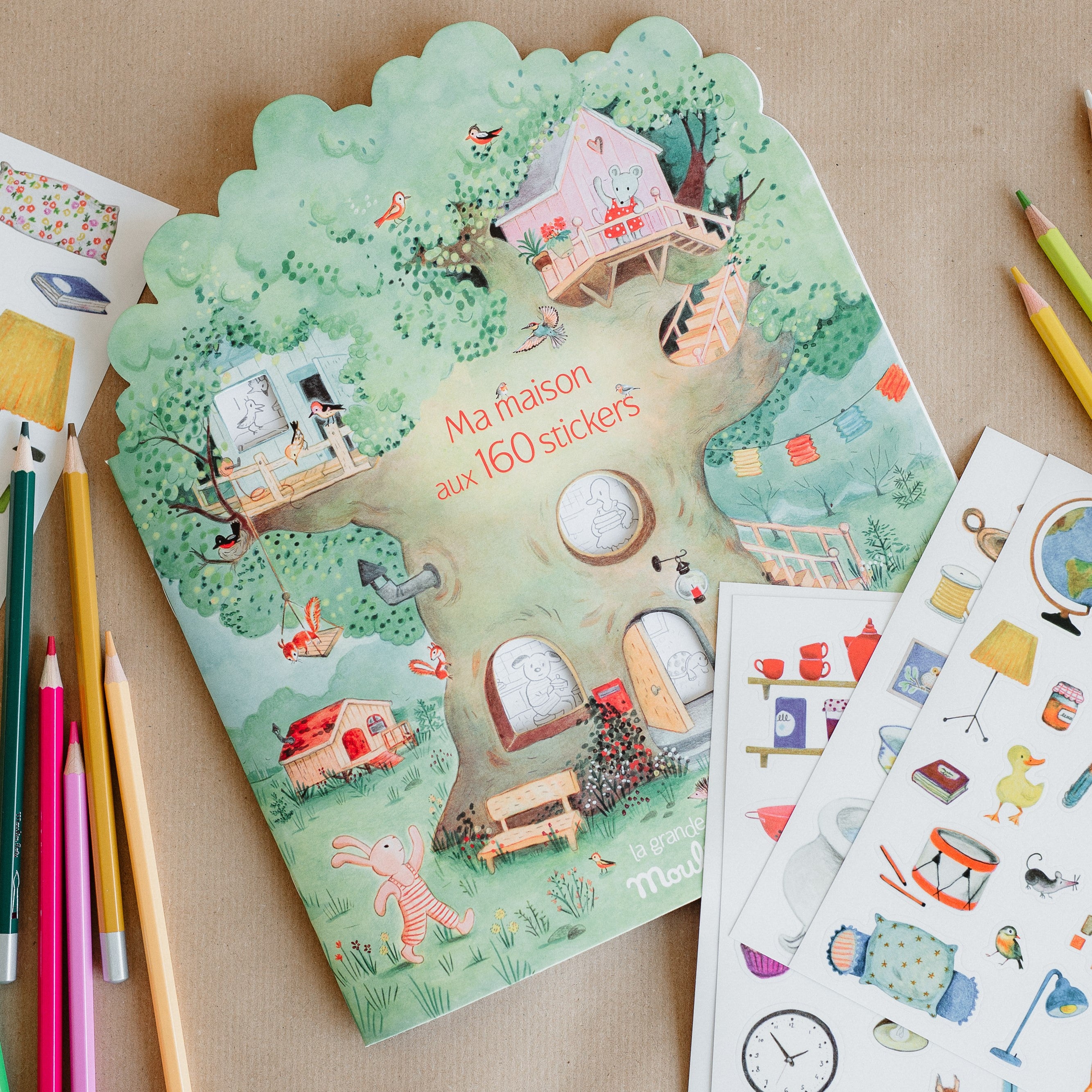 Moulin Roty színező és matricázó album gyerekeknek - pippadu