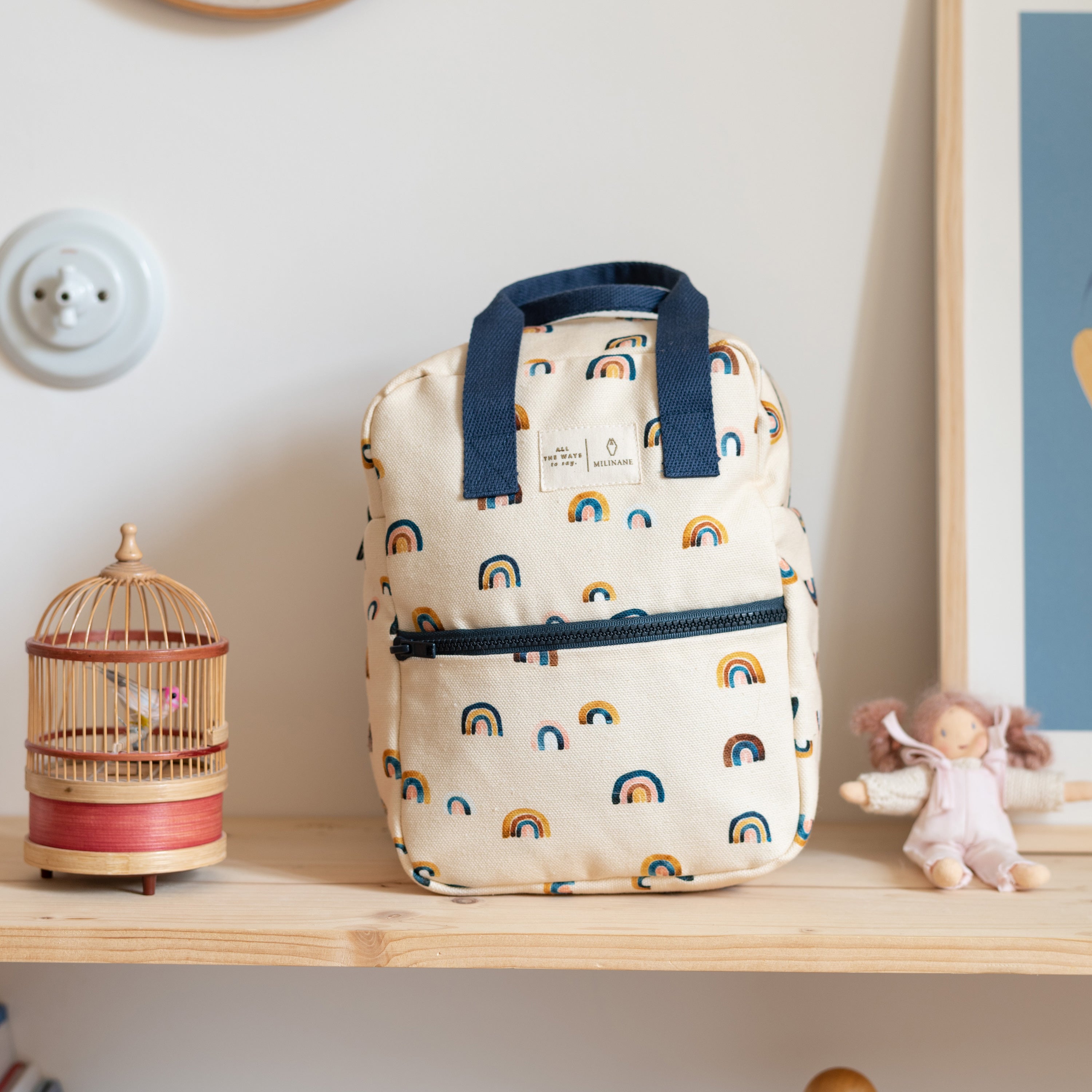 Gyerek hátizsák - szivárvány mintával - pippadu