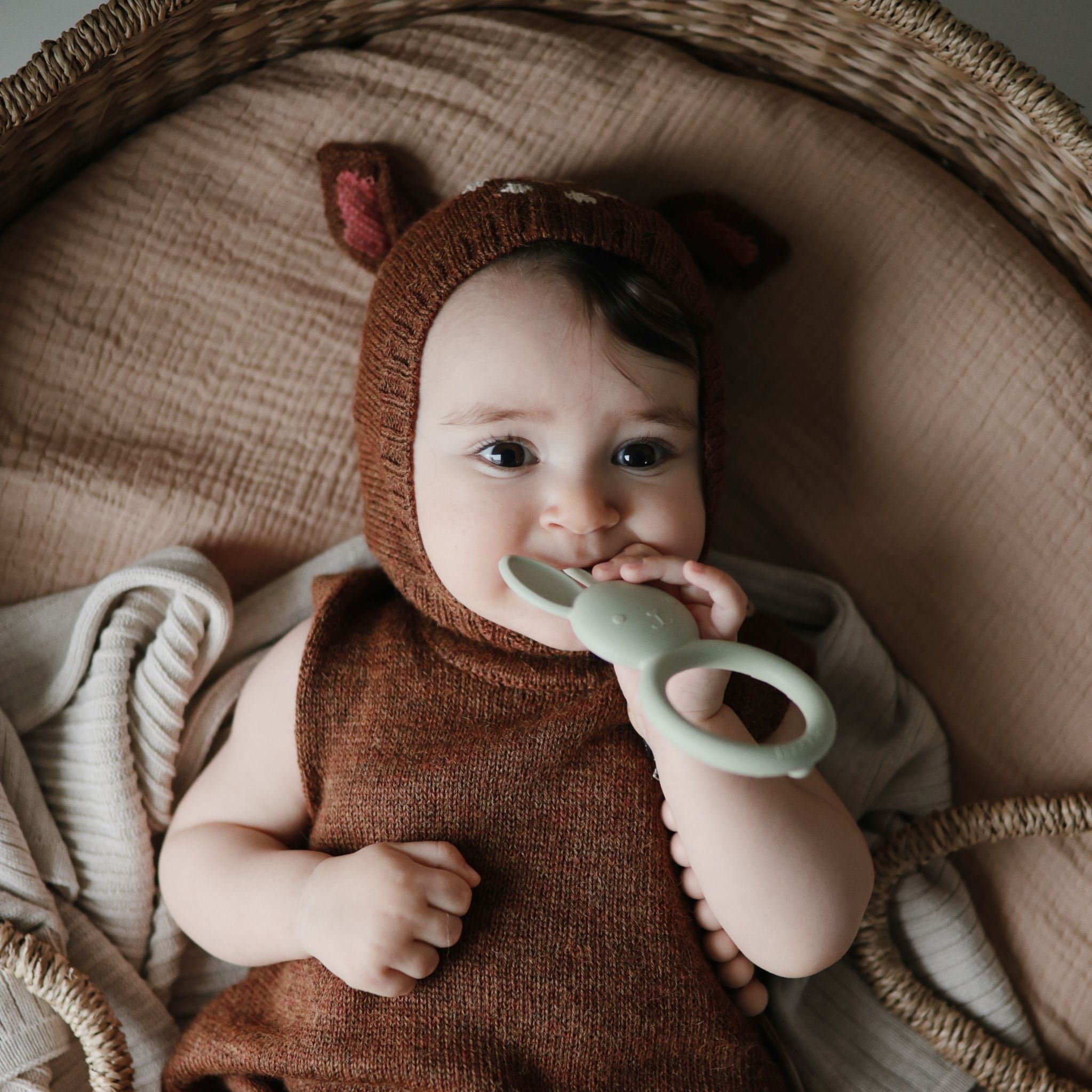 Nyuszi rágóka - zsálya- szilikon rágóka pippadu