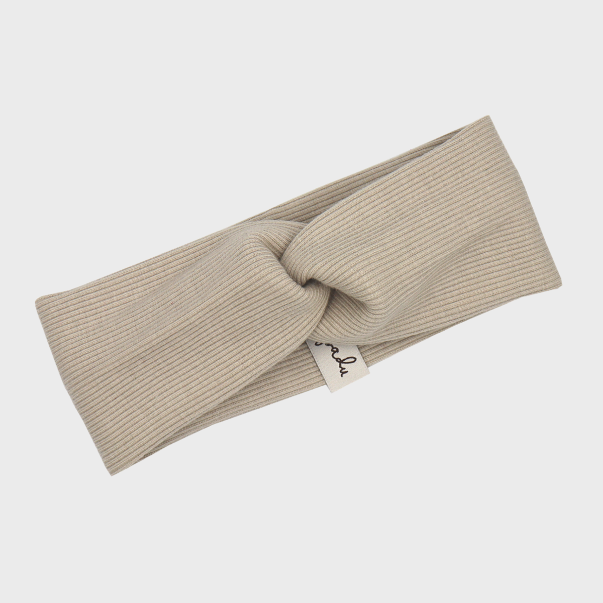 Turbán fejpánt - latte színben - fülvédő - pippadu