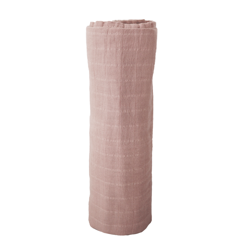 Muszlin pólya - púderrózsaszín - pippadu