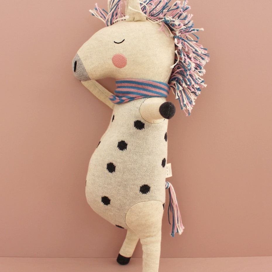 Szivárvány póni plüss játék organikus pamutból gyerekeknek - gyerekjáték - pippadu