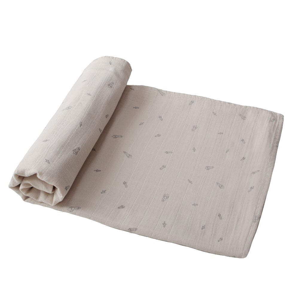 Muszlin pólya a pippadunál röppentyű mintával - 100% pamut