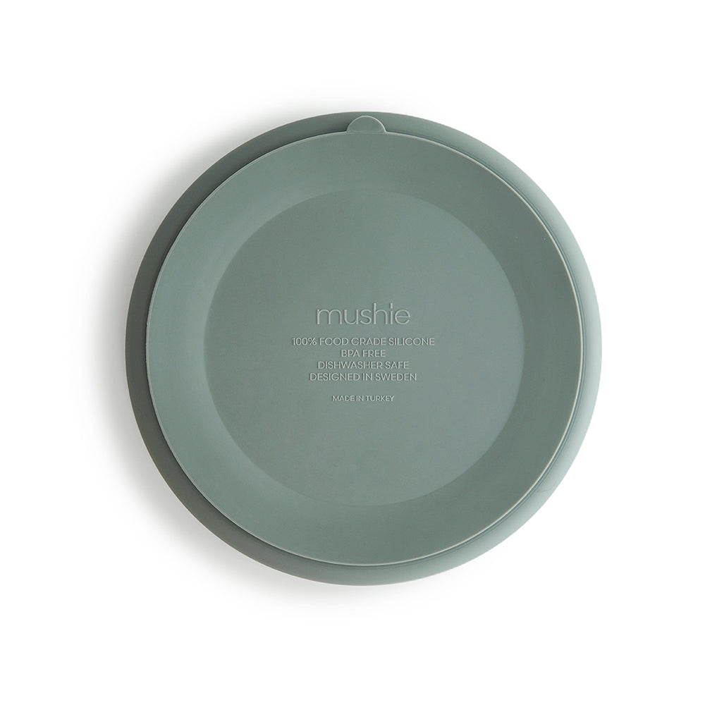 Csúszásmentes lapostányér - halvány türkiz színben, tapadós felülettel - Pippadu