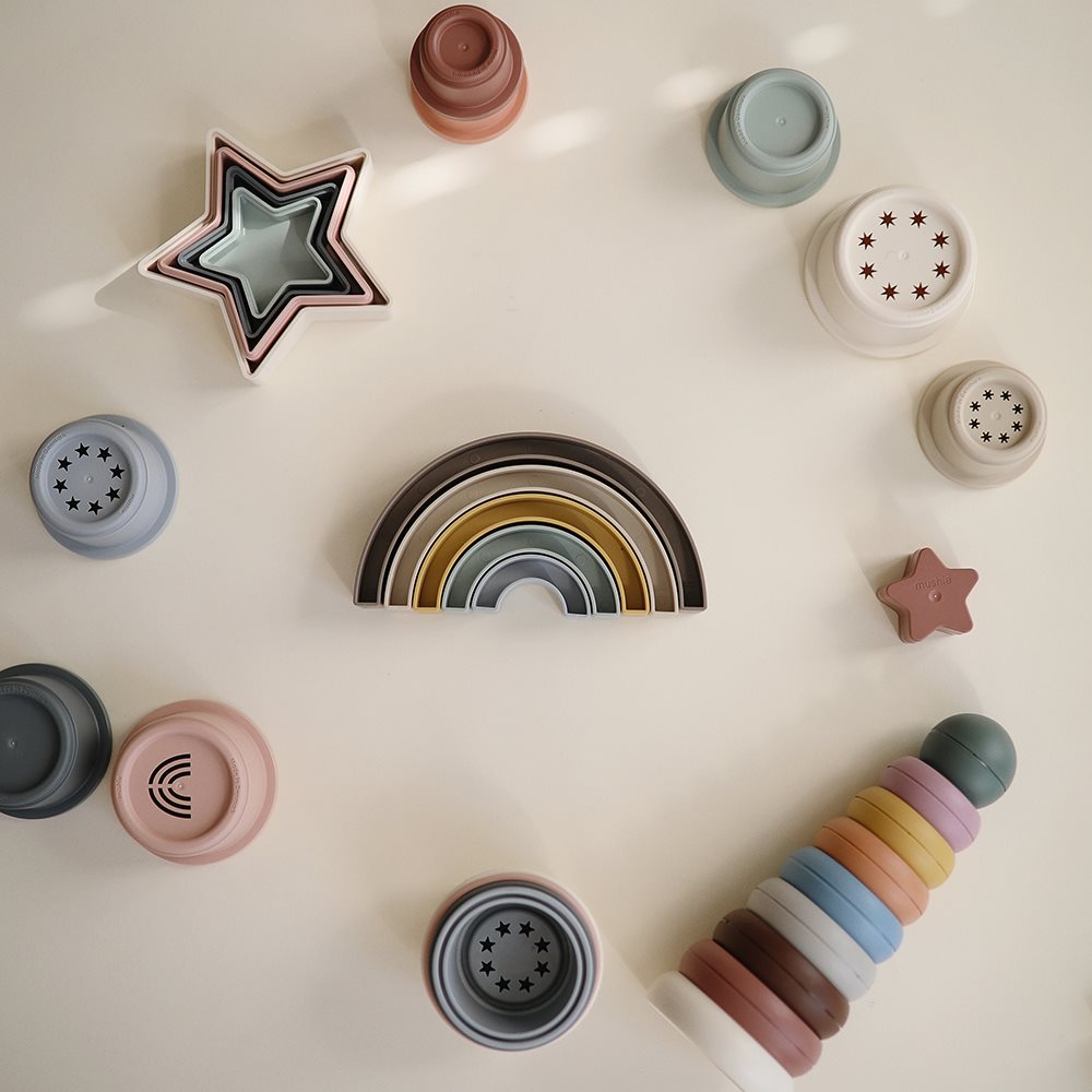 Szivárvány építő játék gyerekeknek napsugár színekben - pippadu