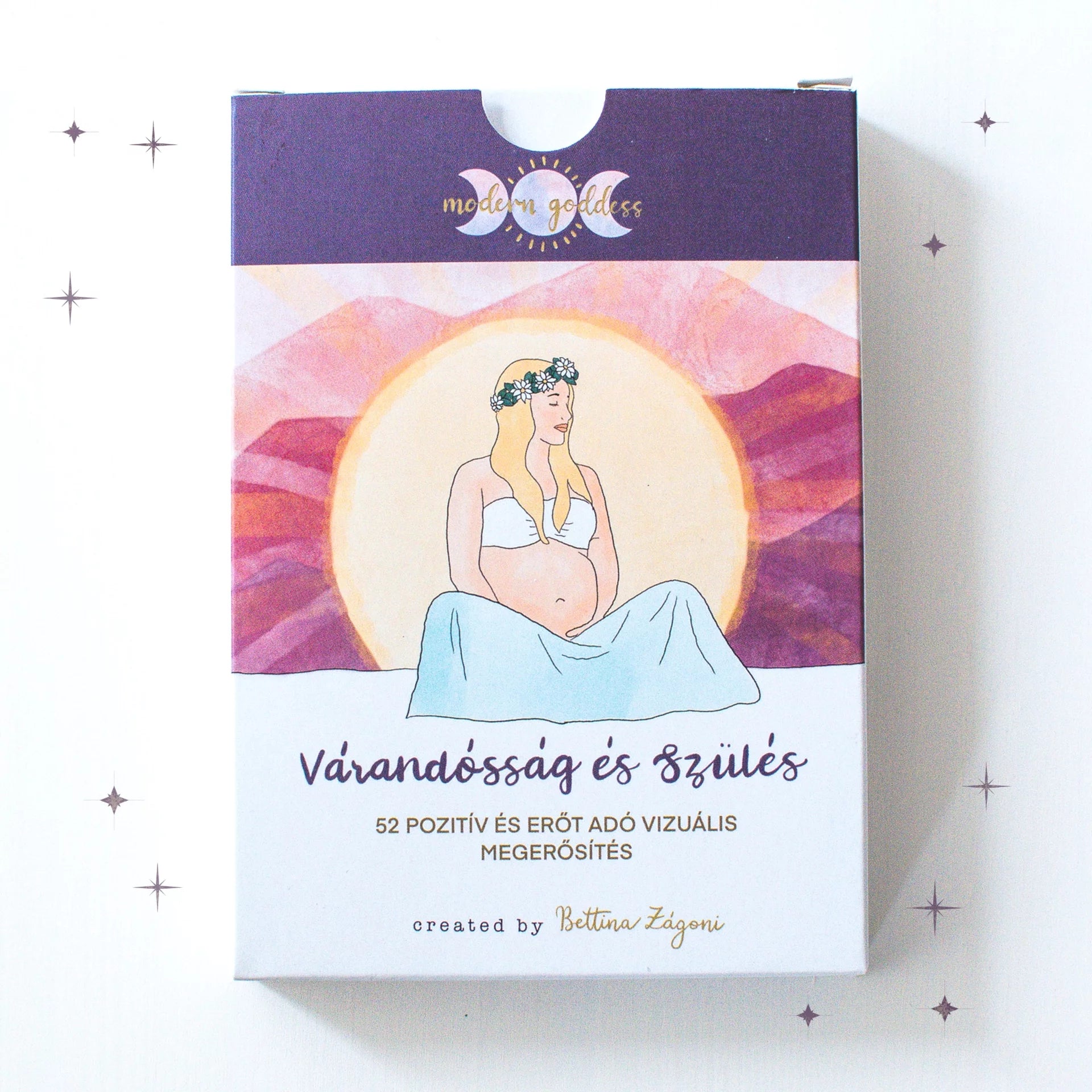 Pippadu - Várandósság és szülés kártyacsomag - pozitív megerősítések - Tina Modern Goddess