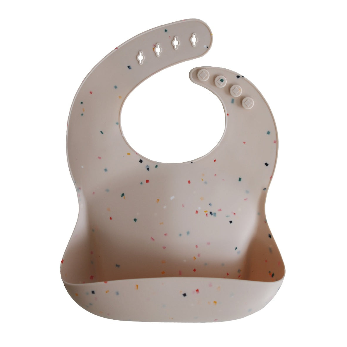 Hajlékony szilikon előke - vanília konfetti színben - pippadu