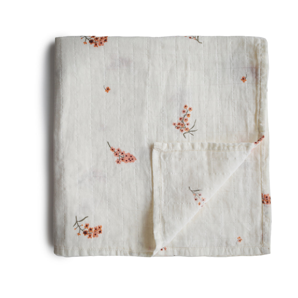 Mushie puha muszlin pólya - virágos mintával - pippadu