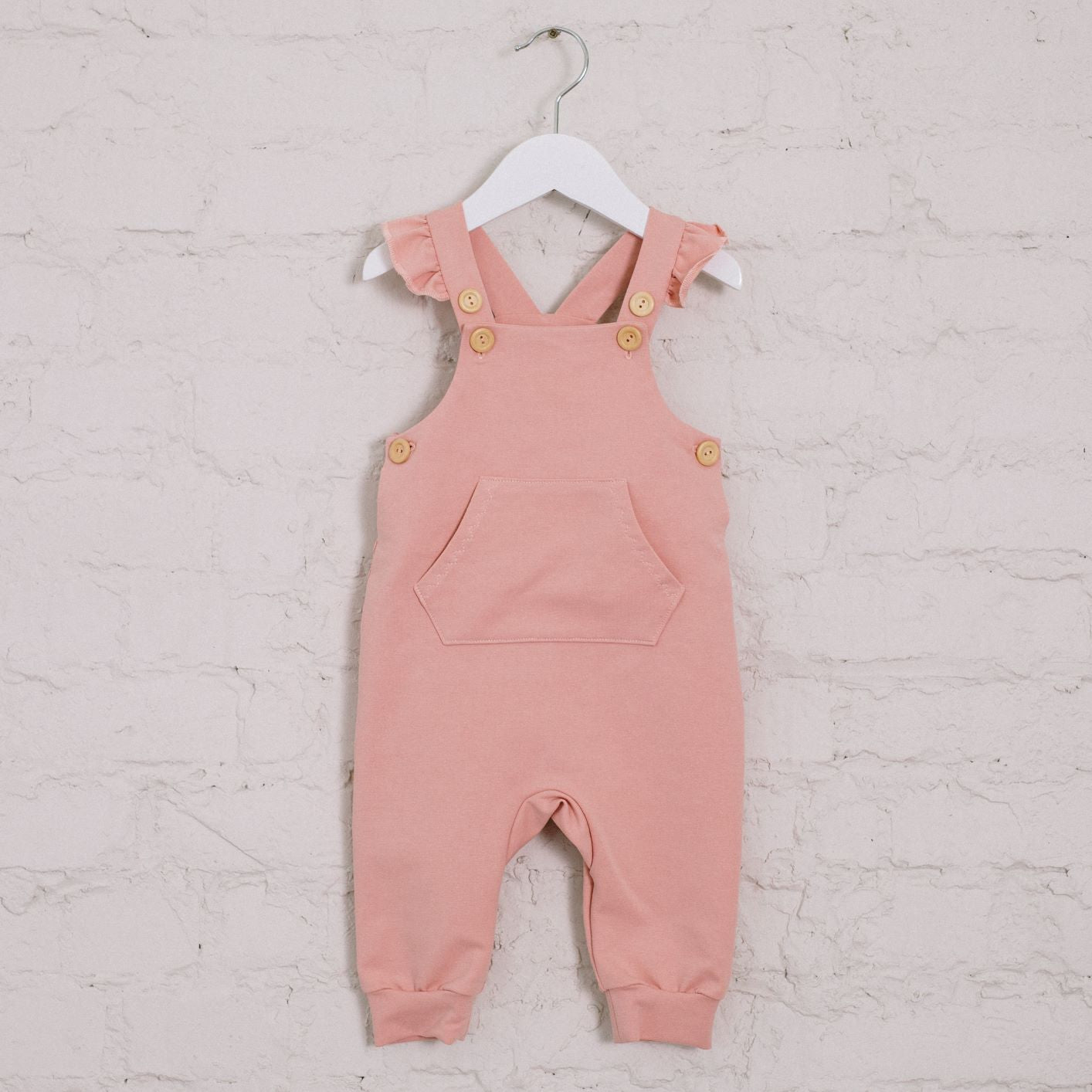 Kantáros nadrág fodorral - púderrózsaszín színben - pippadu