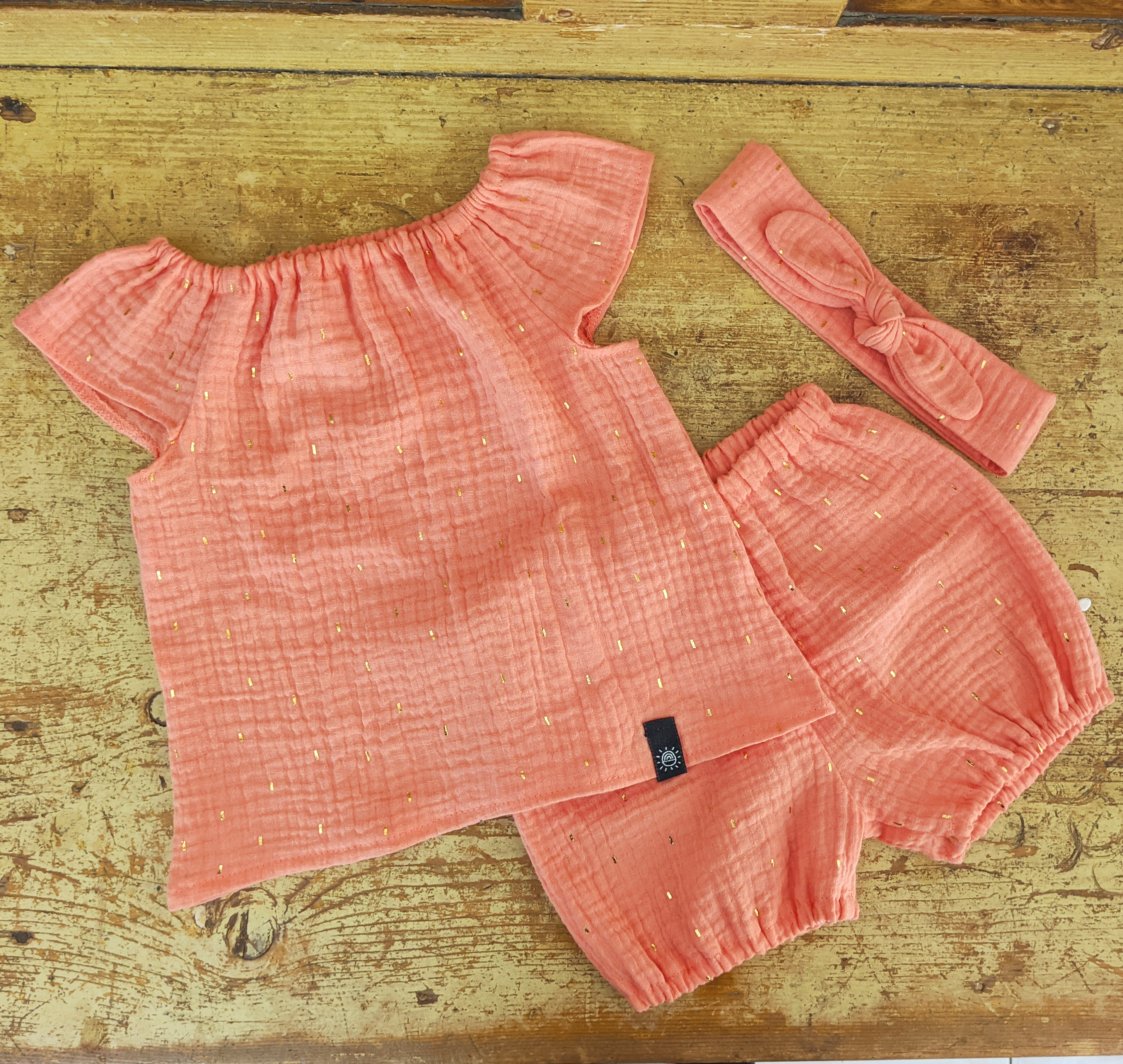 Lányka szett - barack - Pippadu