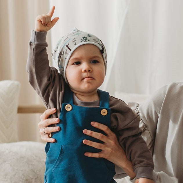 Barna gyerek pulóver pippadu - kézzel készült - uniszex