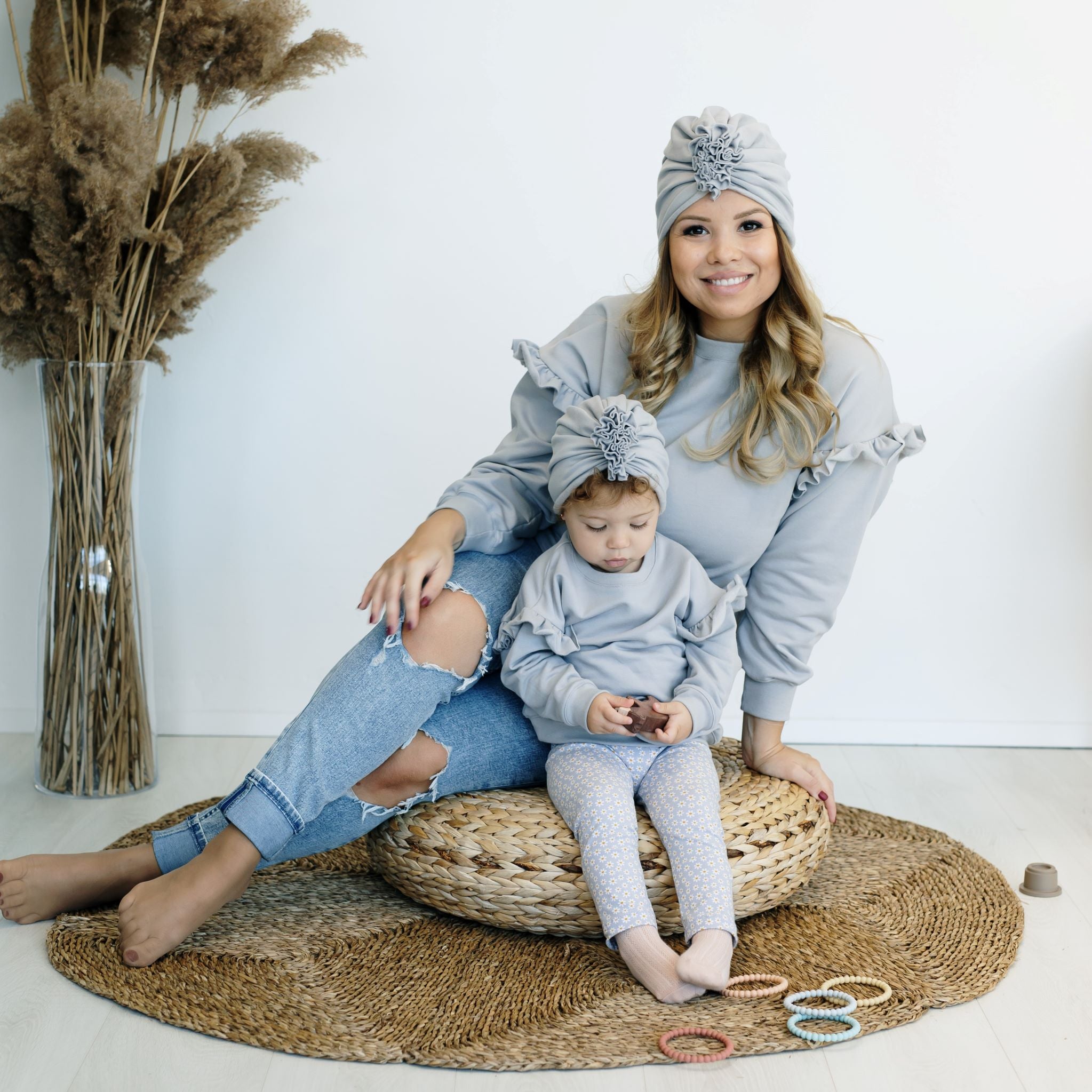 Anya-lánya pulóver szett ezüstszürke színben a pippadunál