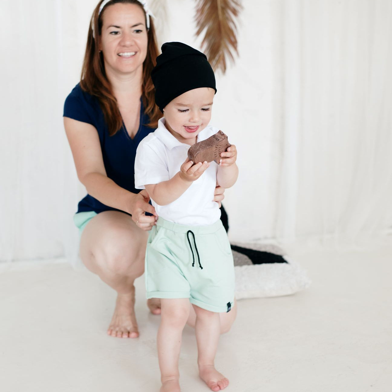 Halványzöld sportos rövidnadrág a pippadutól