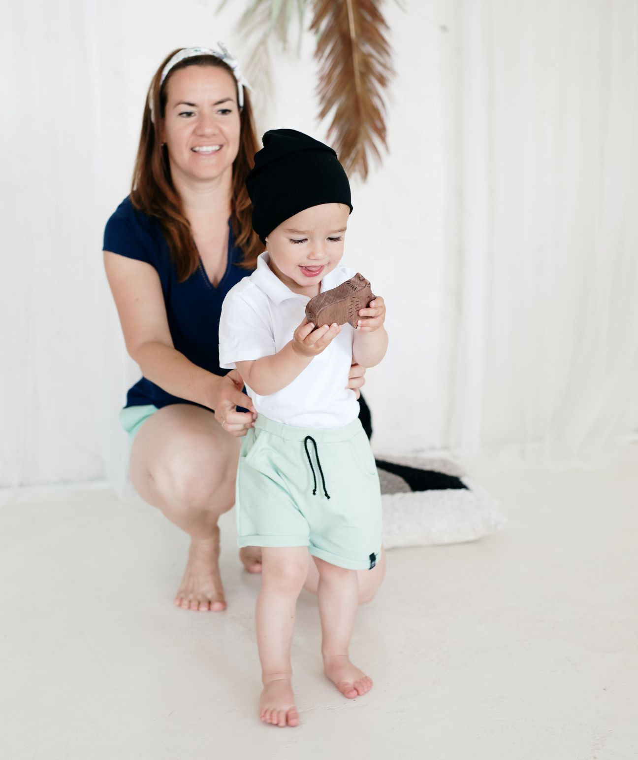 Halványzöld sportos rövidnadrág a pippadutól