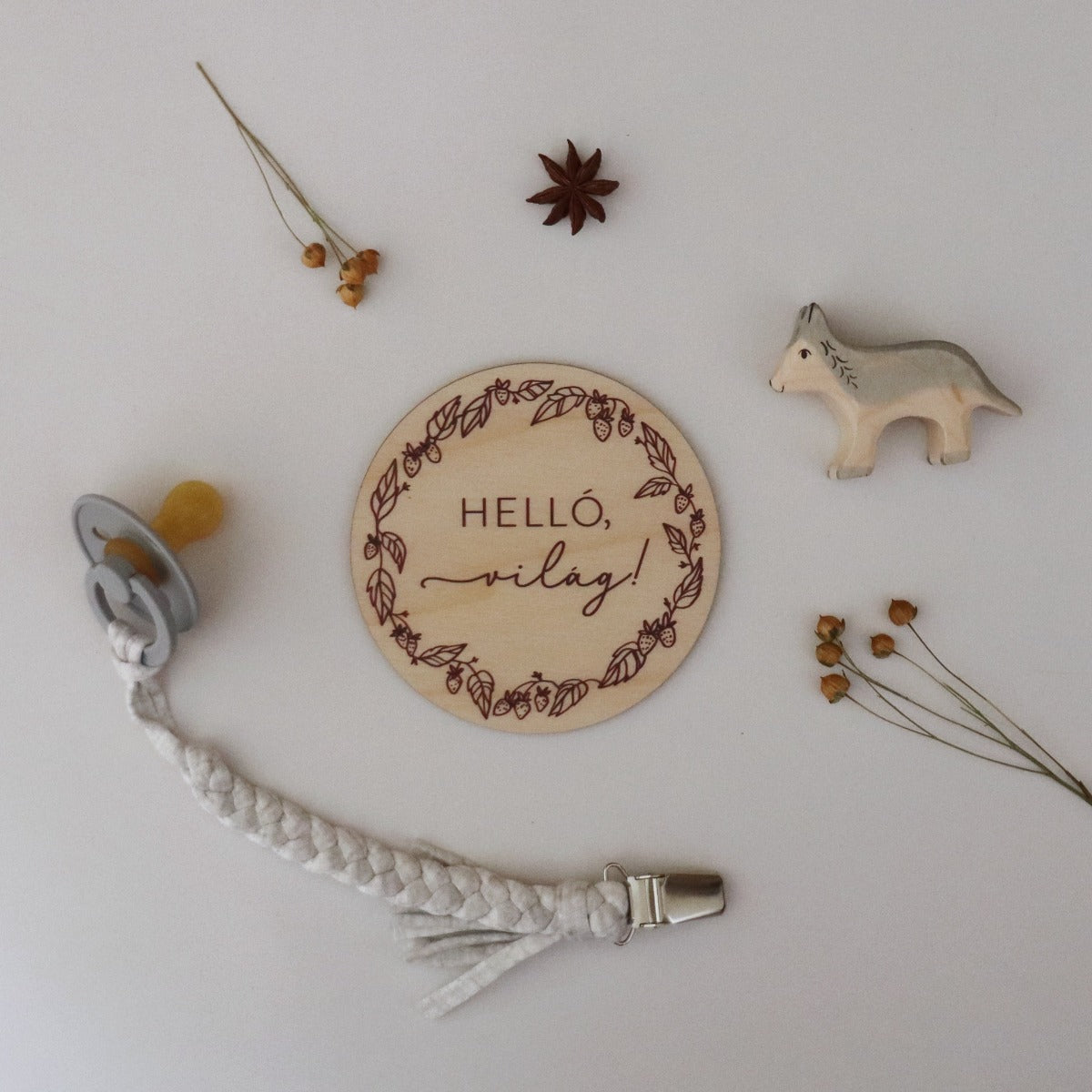 Helló, világ babafotózási kellék a pippadutól!