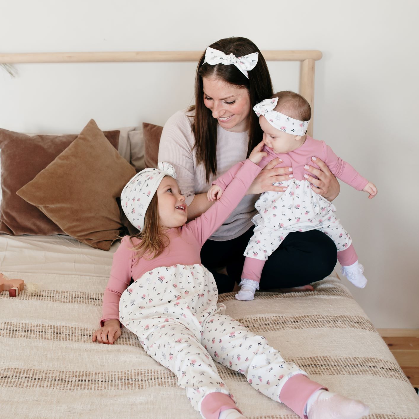 Turbánka és dupla hajpánt - választható színekben - Pippadu - anya-lányai szett