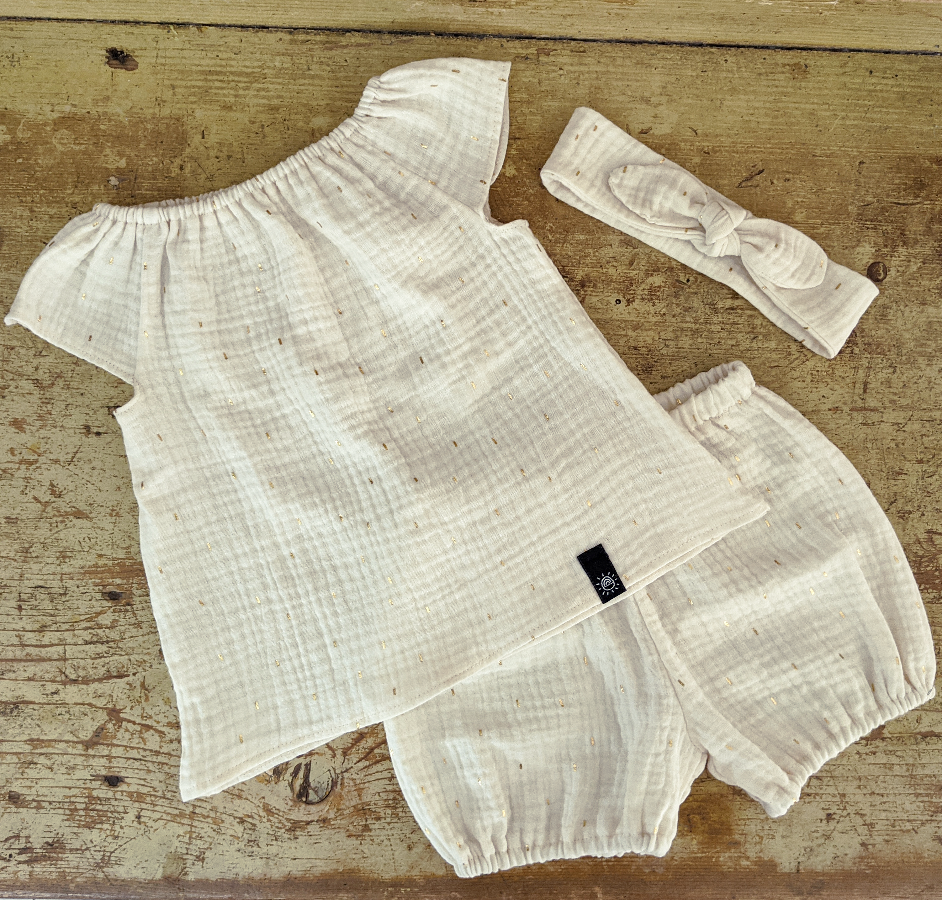 Lányka szett - krémfehér - Pippadu