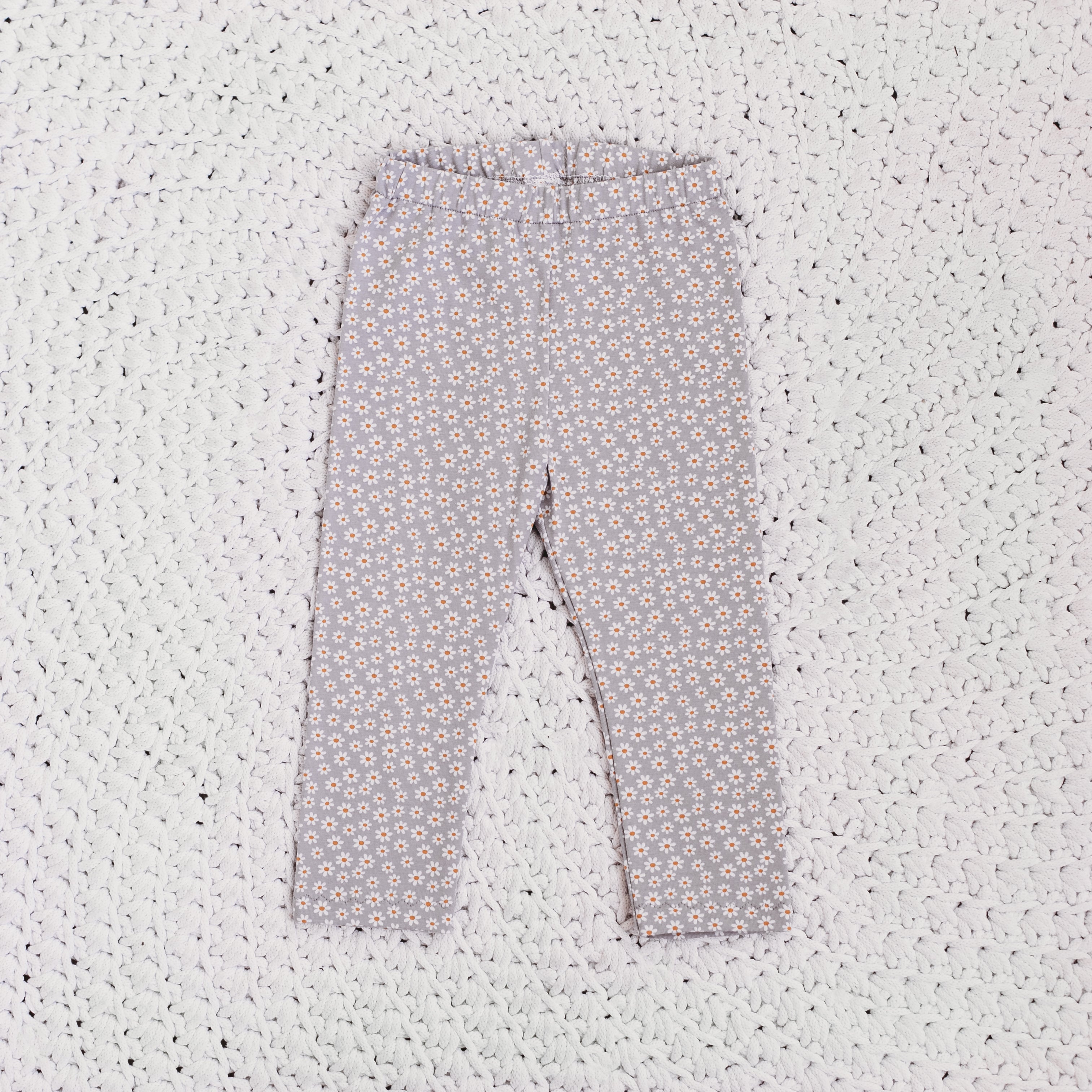 Gyerek leggings - margaréta mintával, kézzel készült - pippadu