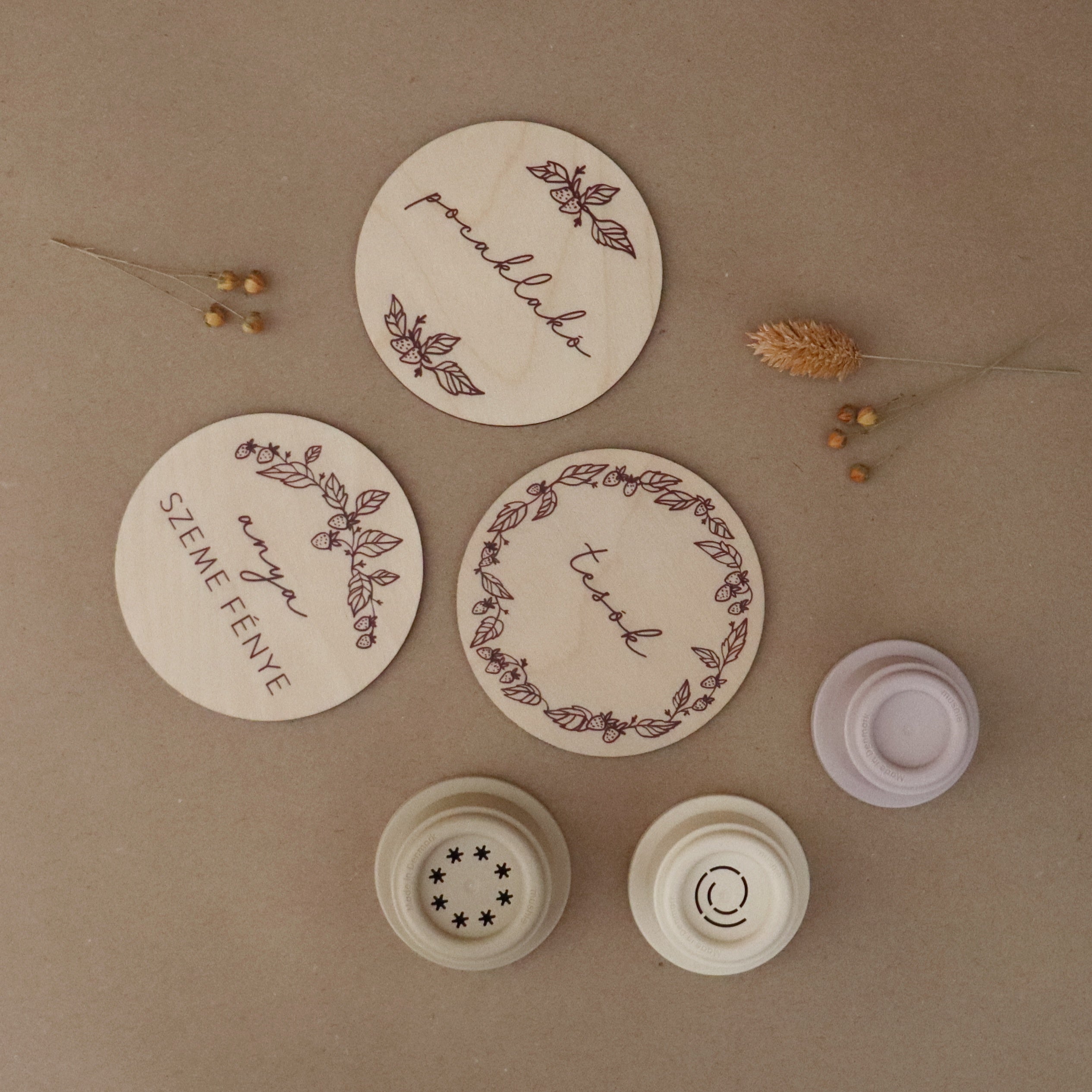 Anya szeme fénye babafotózási kellék - fa korong - pippadu