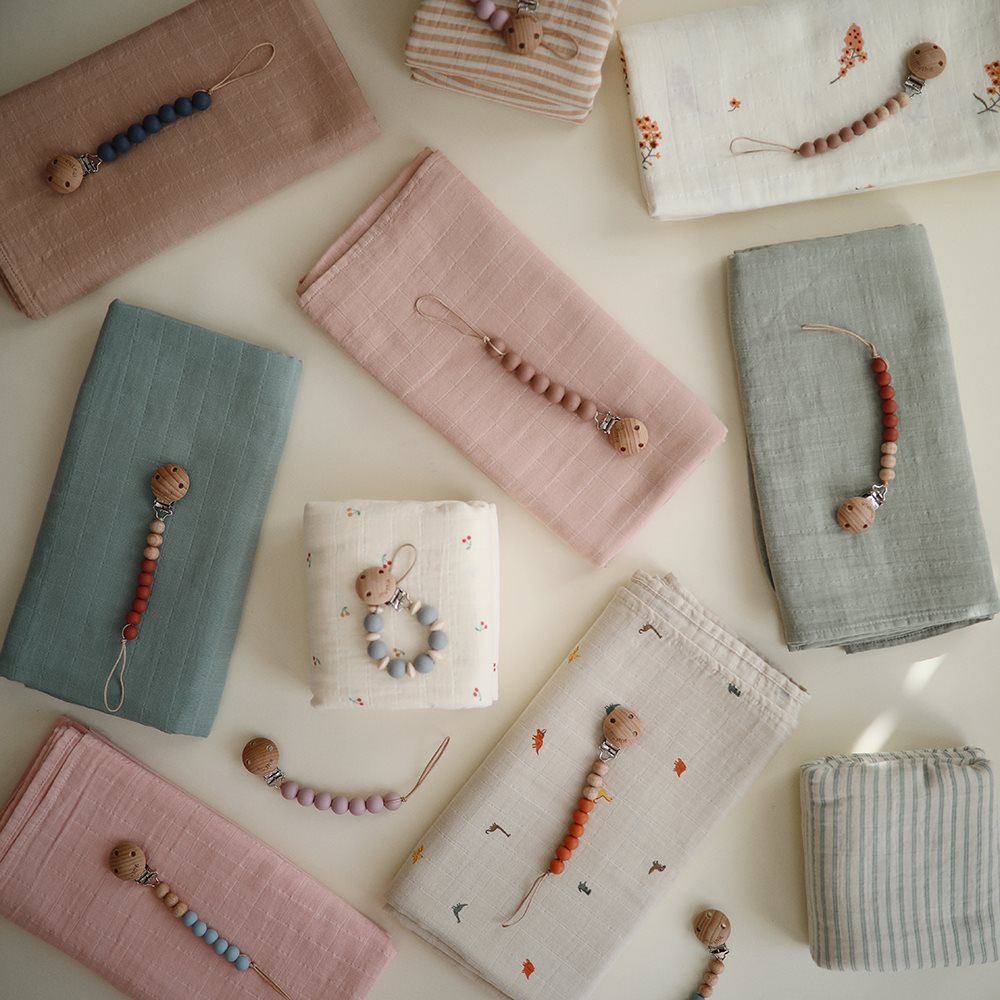 Mushie Halo cumiláncok szilikon gyöngyökkel a pippadu polcain