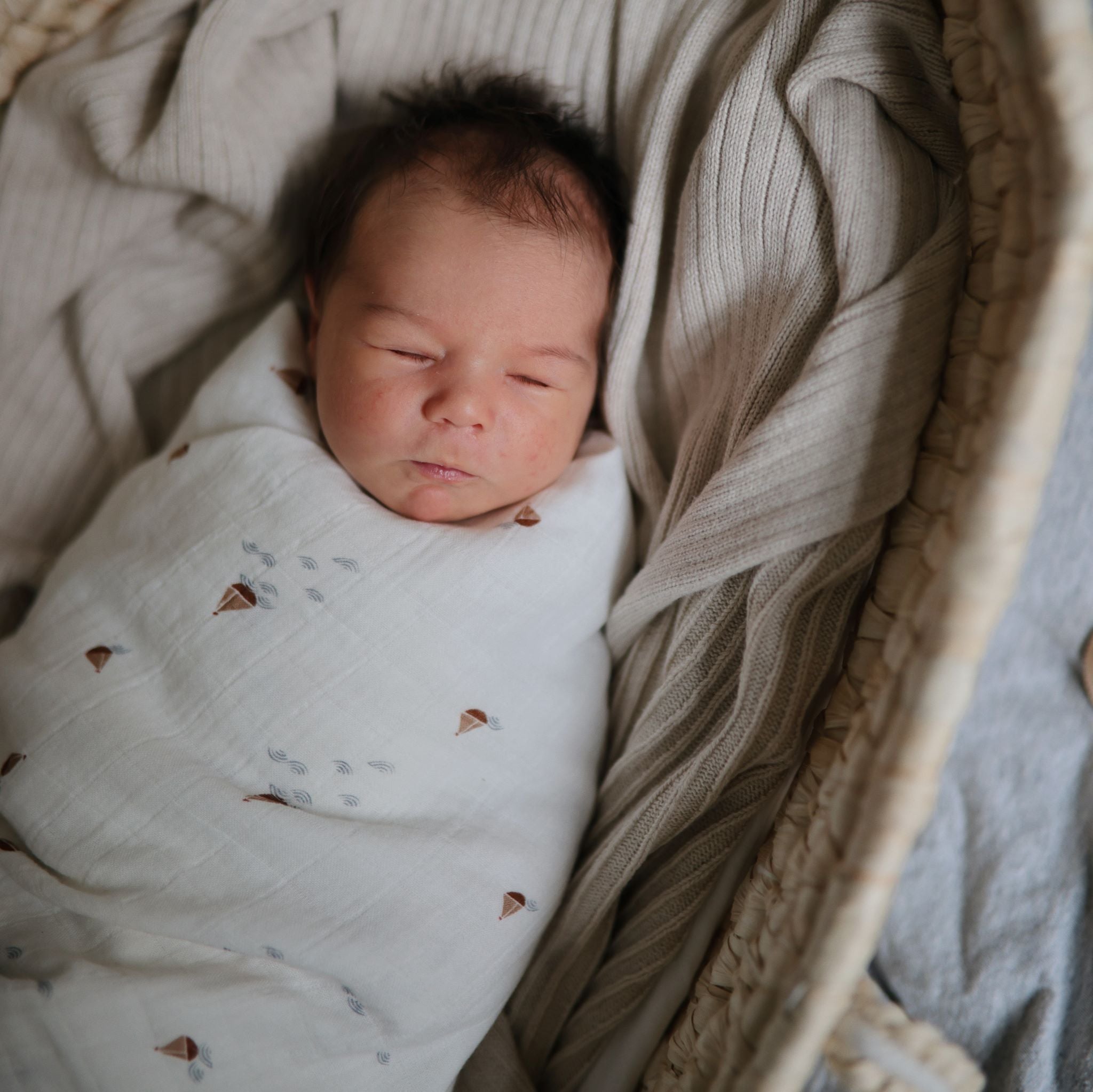 Mushie muszlin babatakaró hajó mintával - pippadu