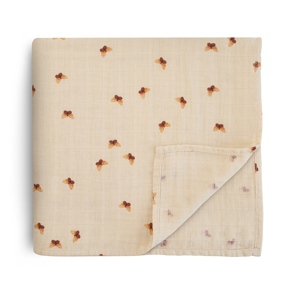 Pillangó mintás muszlin pólya a mushie márkától - pippadu