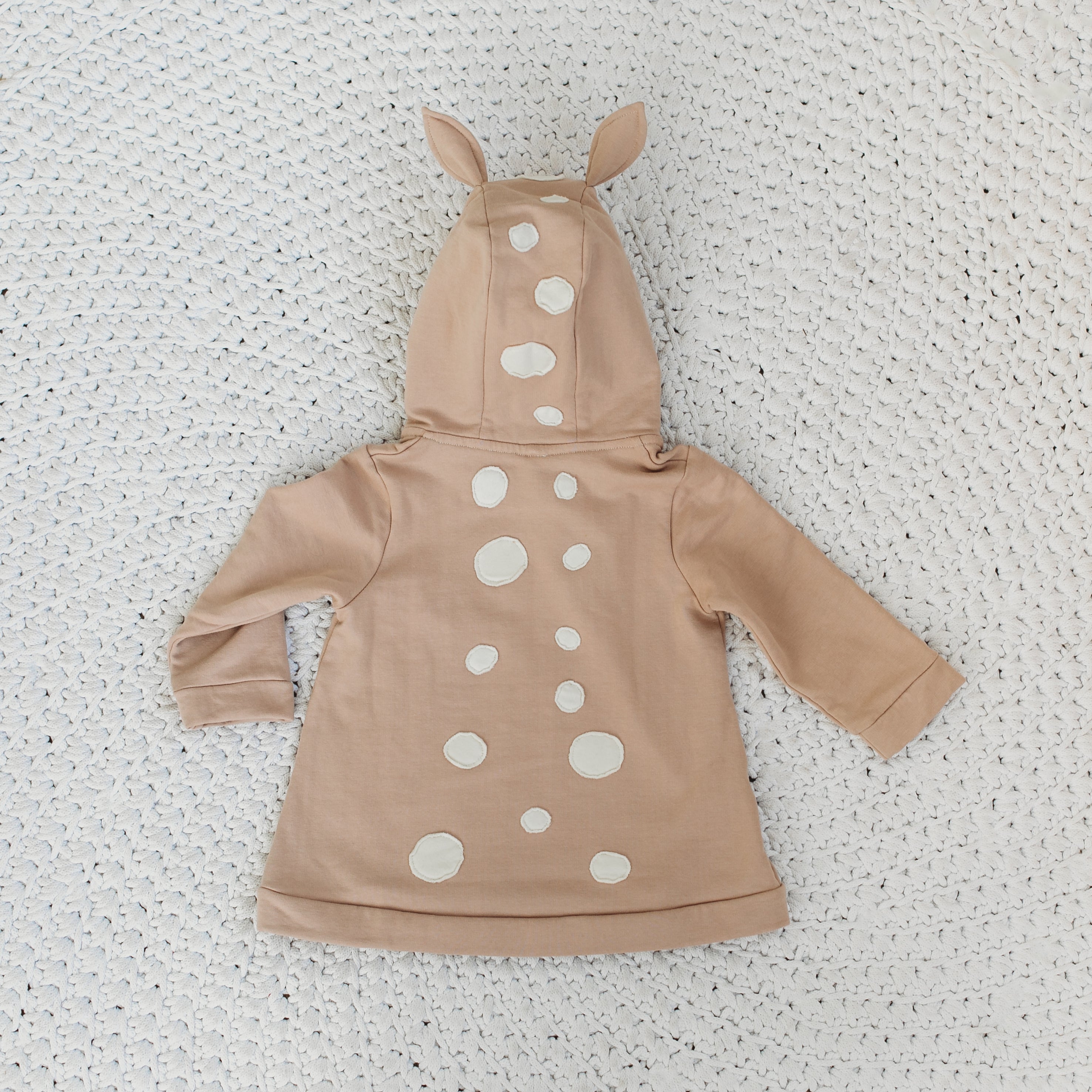 Pippadu őzike gyerekpulóver cappuccino - kézzel készült - pippadu